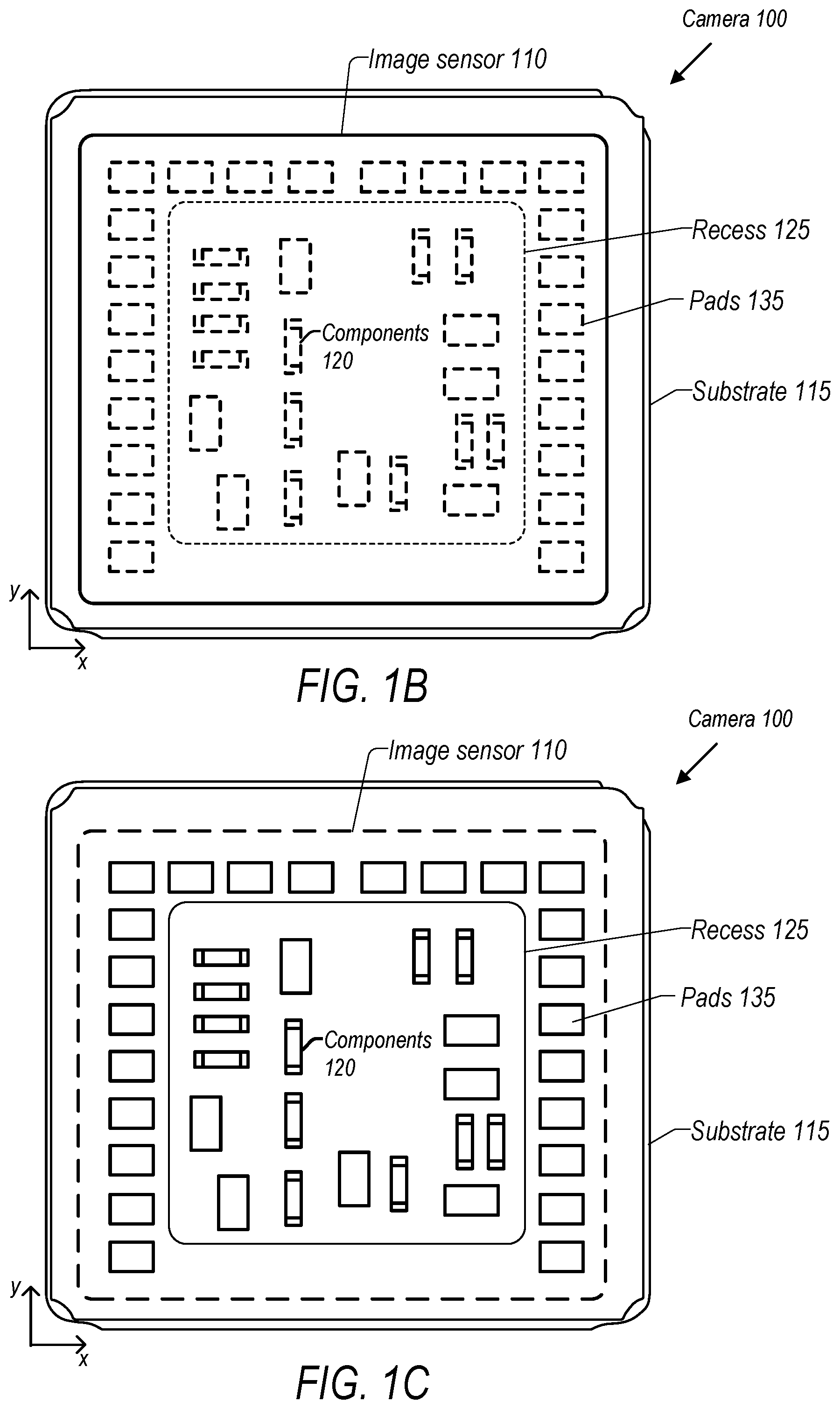 Patent US12126884 Figure 2 – Substrate to place components for camera size reduction