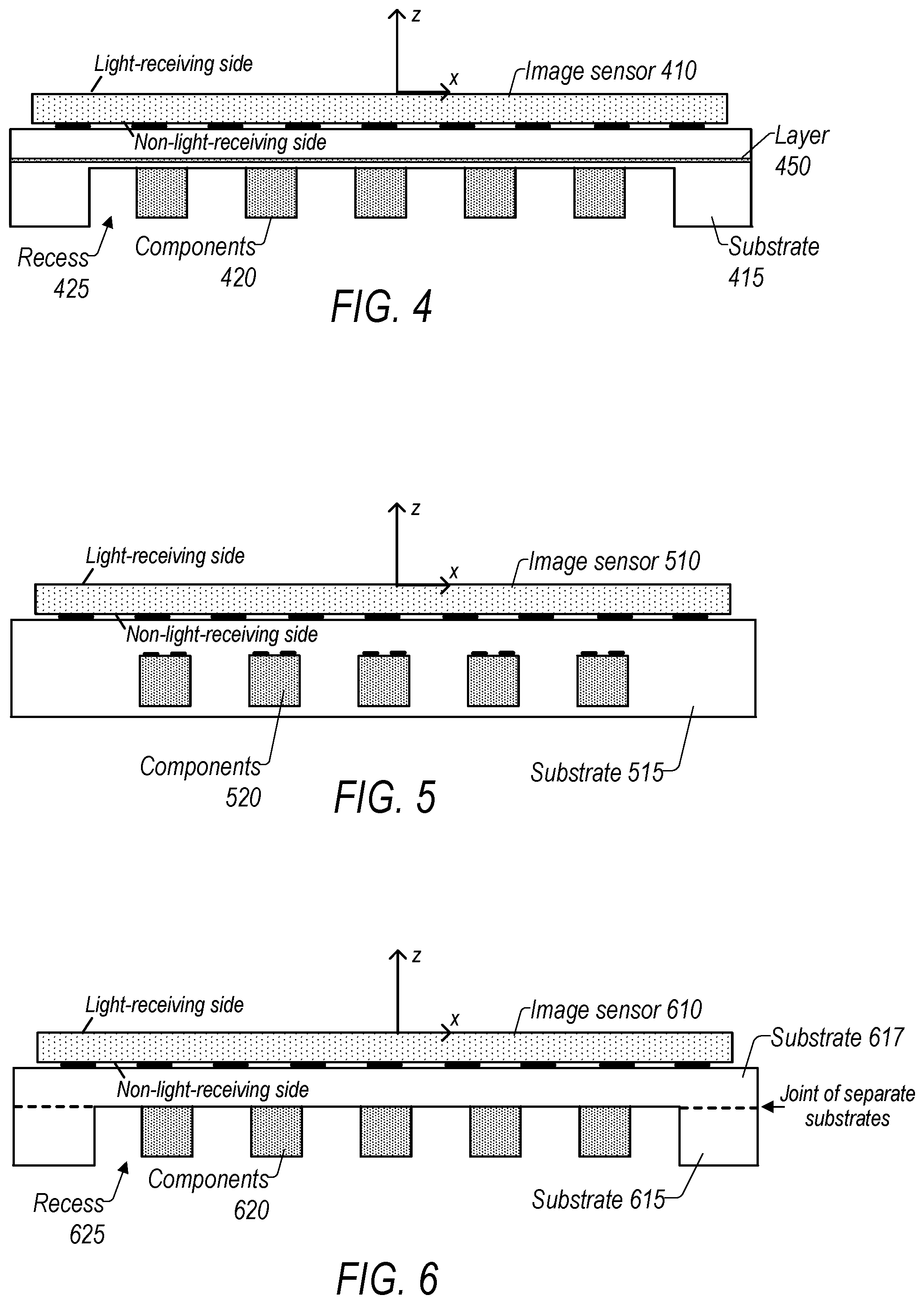 Patent US12126884 Figure 5 – Substrate to place components for camera size reduction