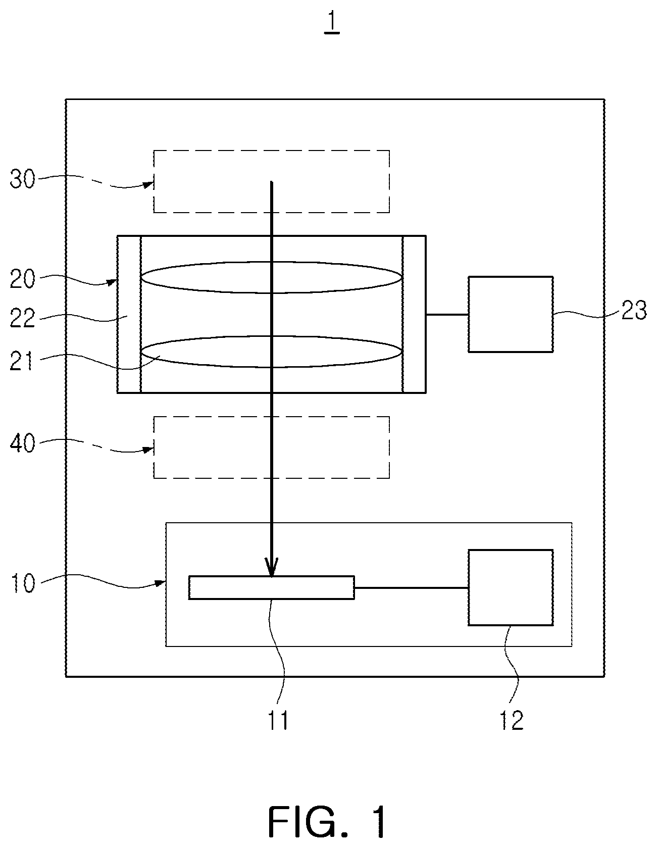 Patent US12126885 — Camera module with sensor shifting module — Figure 1