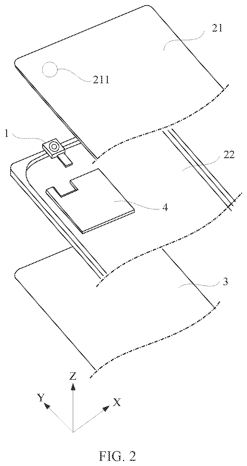 Patent US12126907 Figure 2 – Camera module, assembling method therefor, and electronic device