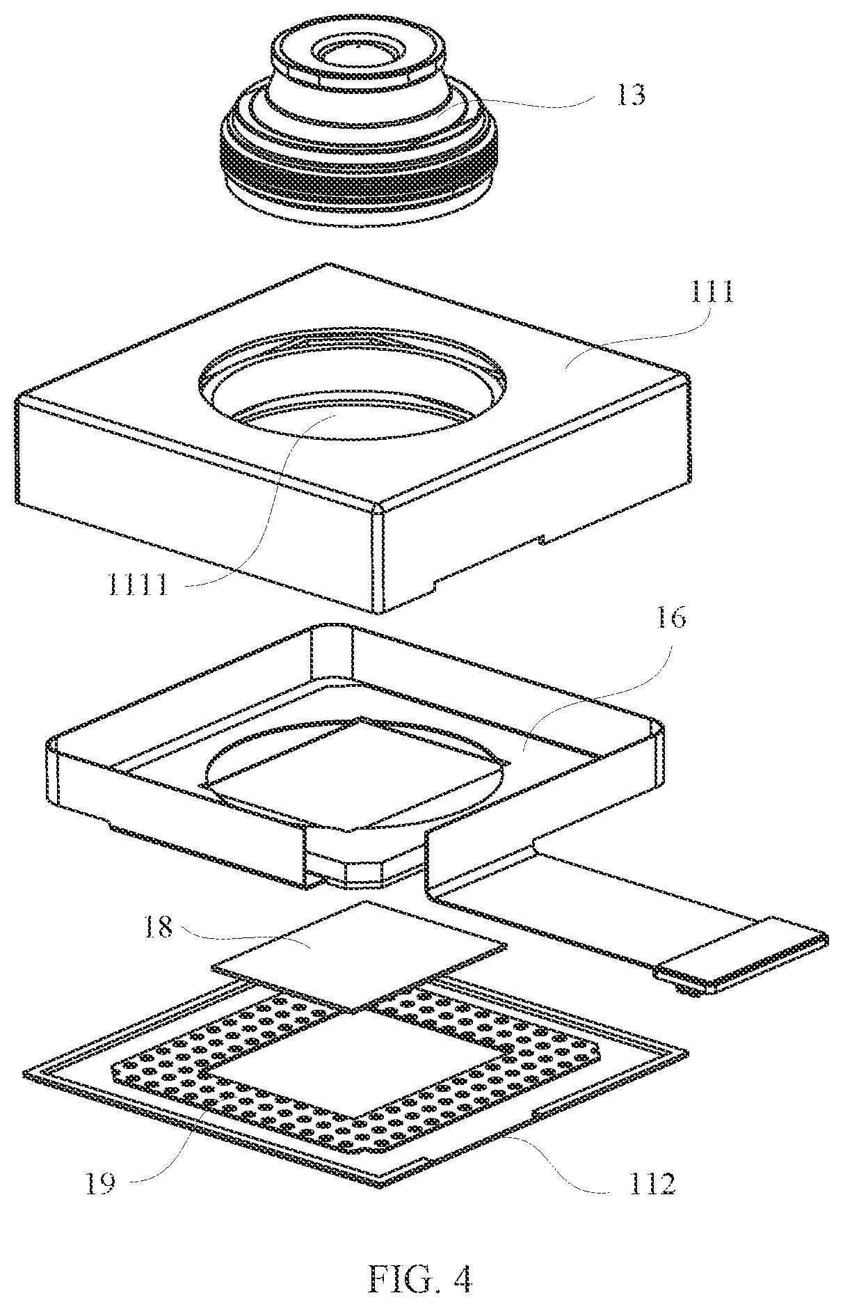 Patent US12126907 Figure 4 – Camera module, assembling method therefor, and electronic device