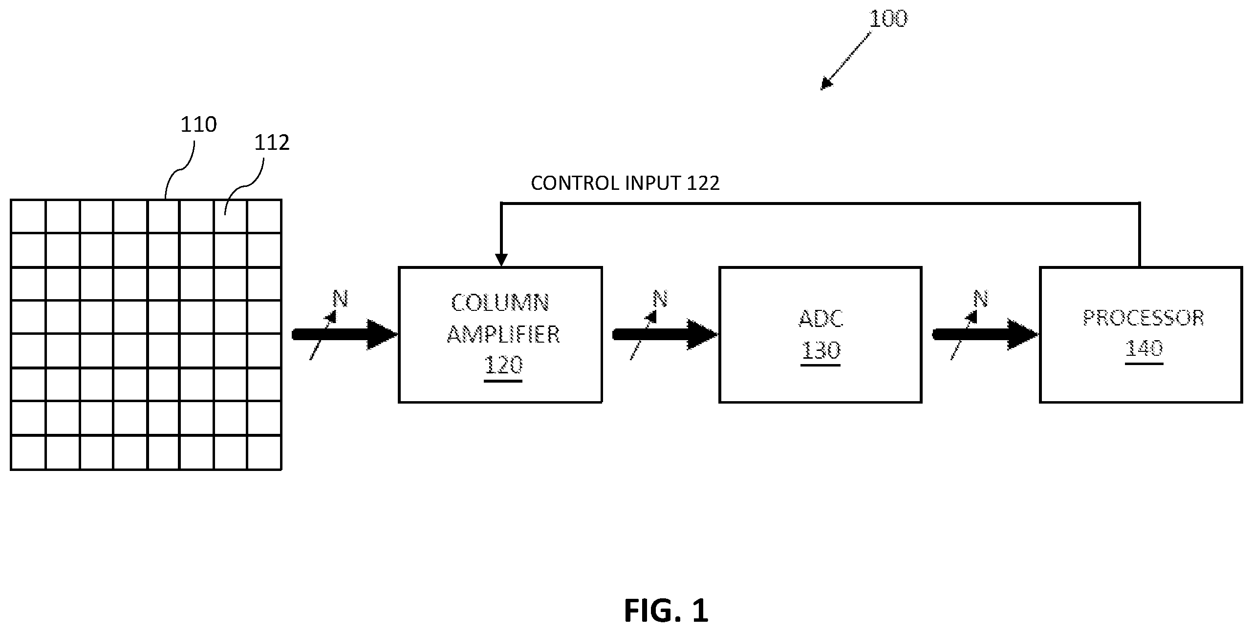 Patent US12126928 — Column readout amplifier for image sensors — Figure 1