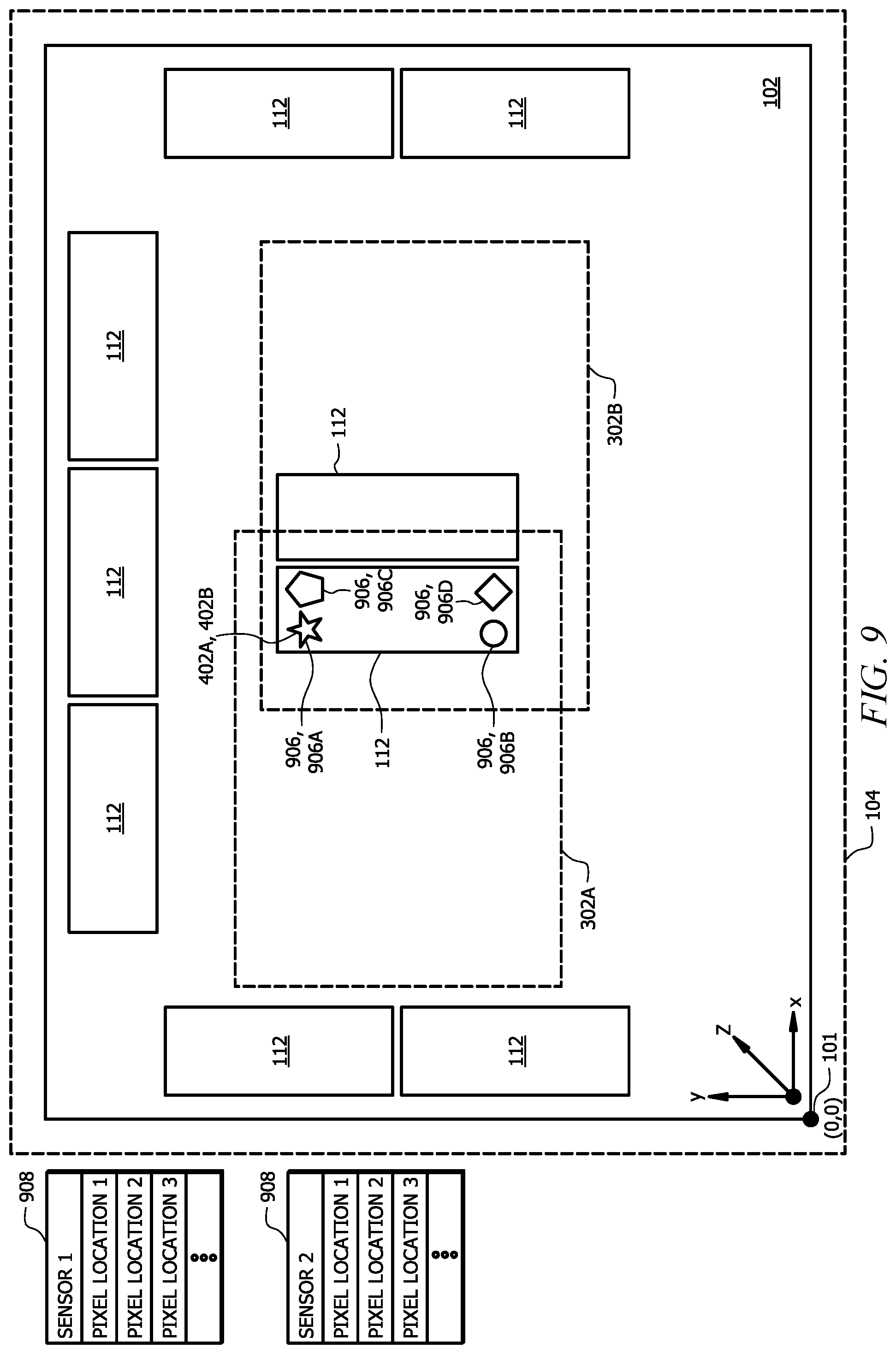 Patent US12126940 Figure 9 – Detection of object removal and replacement from a shelf