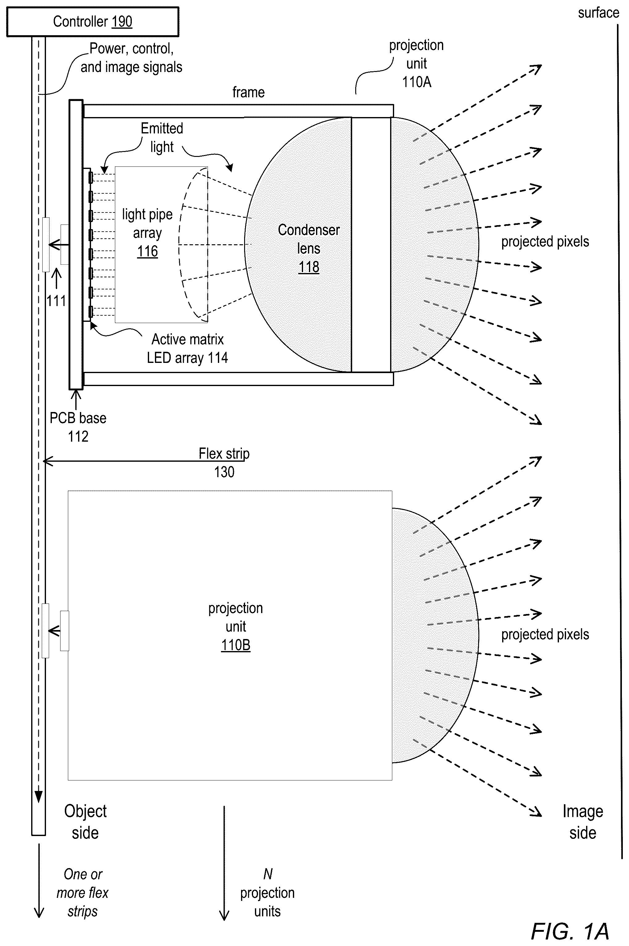 Patent US12126943 Figure 1 – Spatial light system