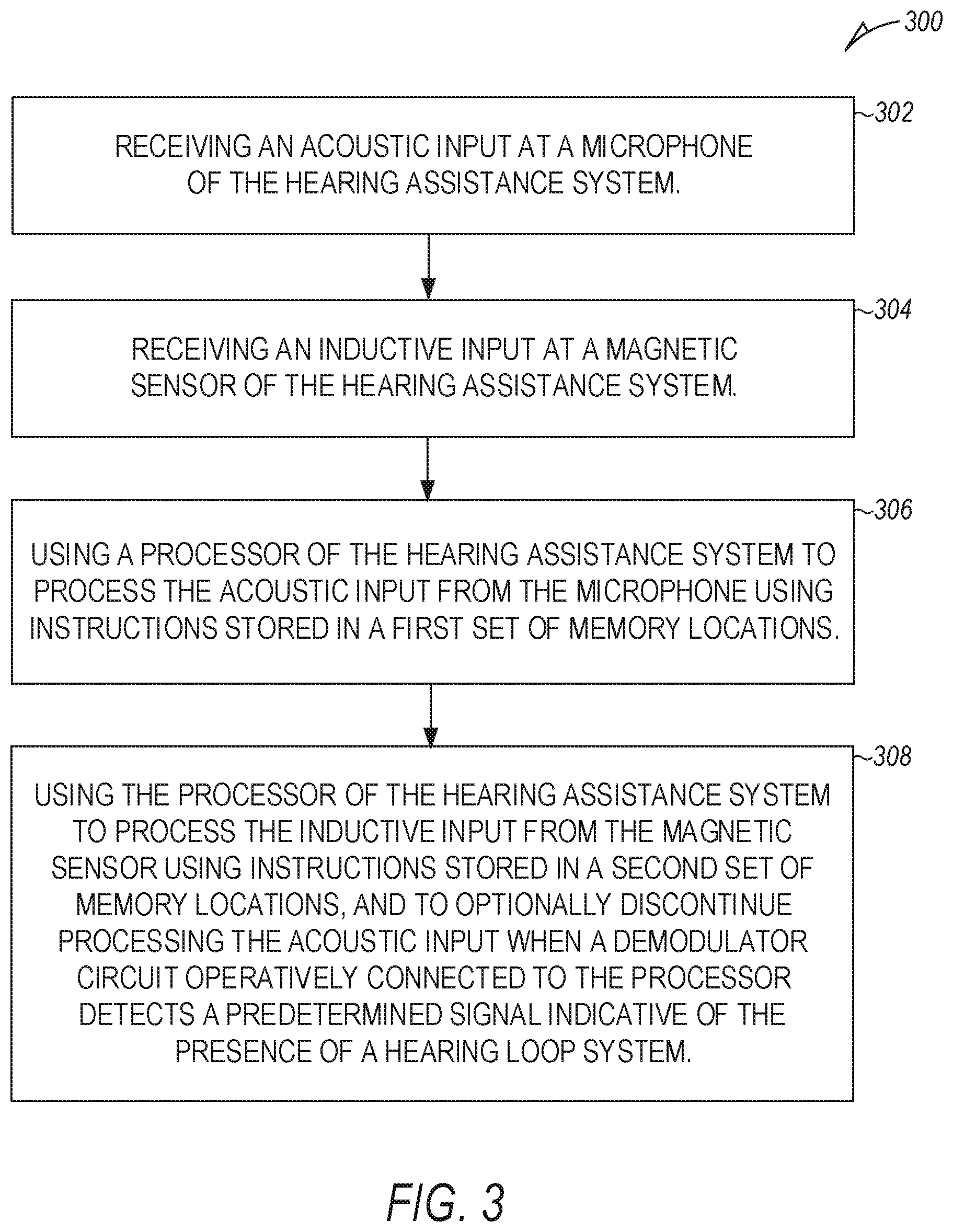 Patent US12126962 Figure 3 – Hearing assistance system with automatic hearing loop memory