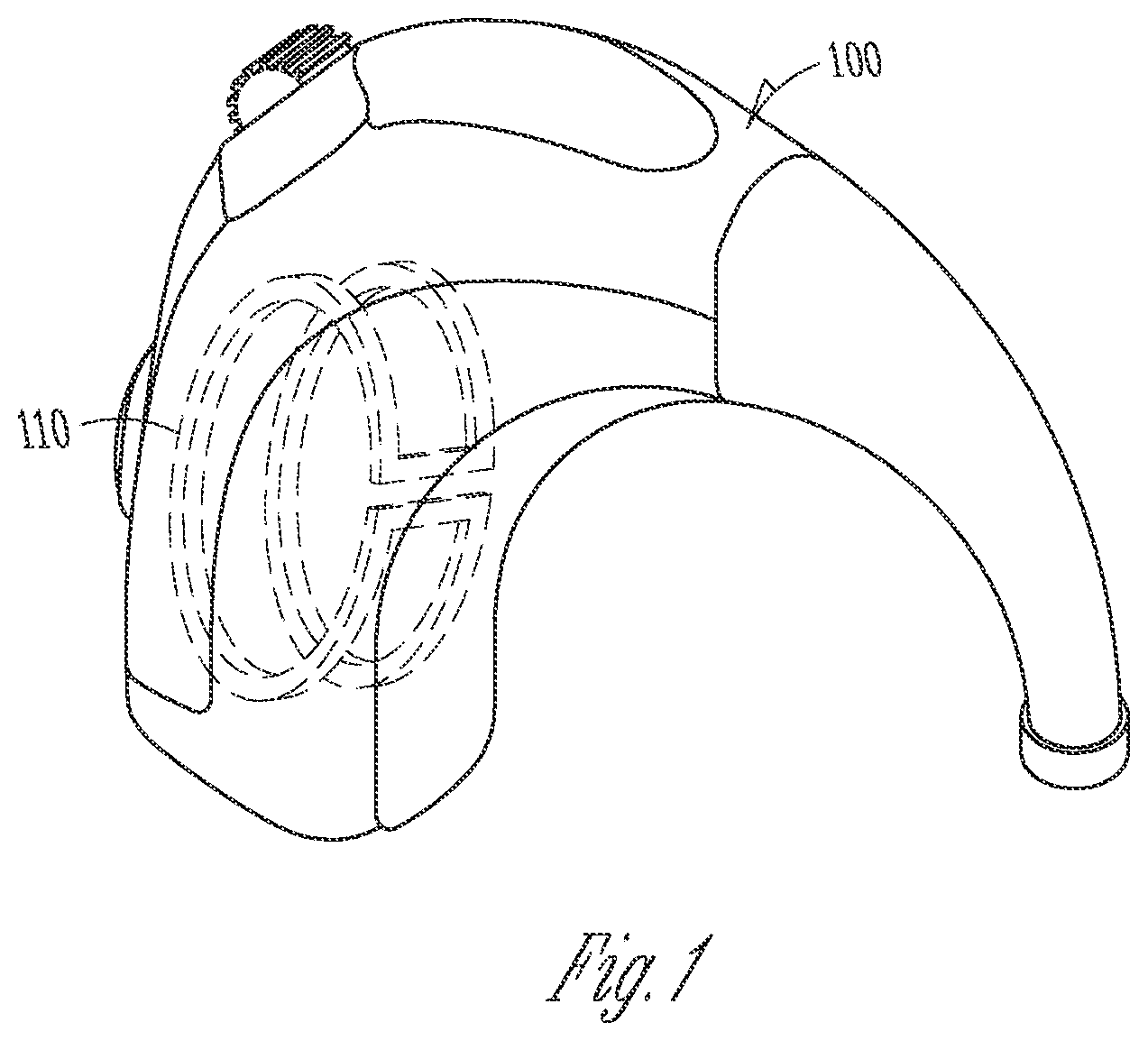 Patent US12126964 Figure 1 – Hearing device antenna with optimized orientation