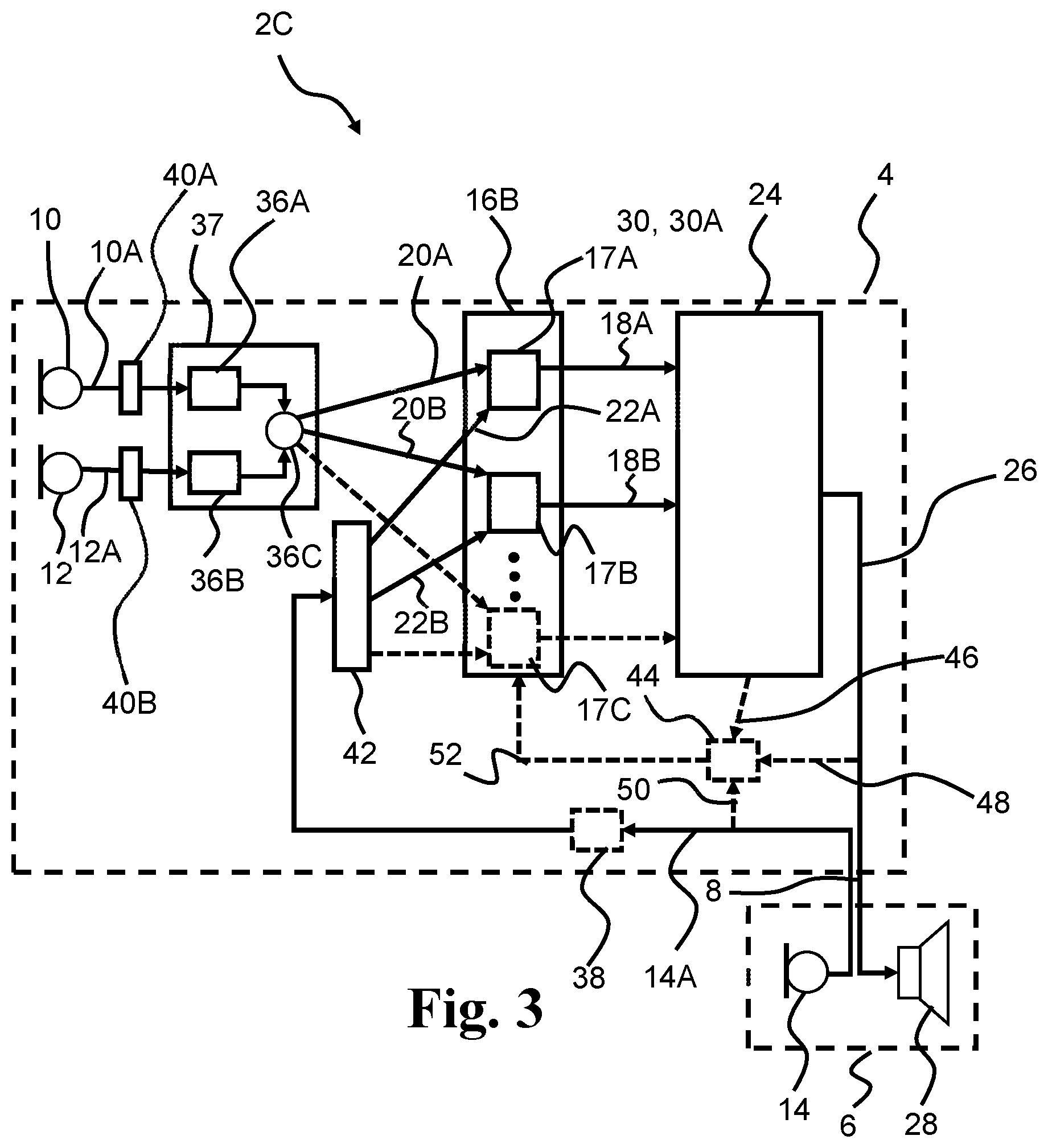 Patent US12126972 Figure 3 – Hearing device with in-ear microphone and related method