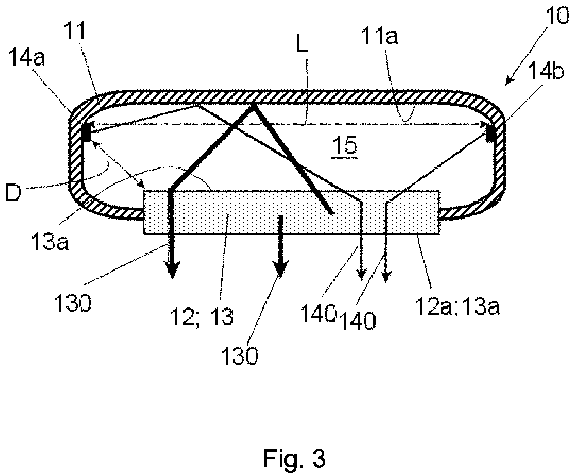 Patent US12128151 Figure 3 – Disinfection lighting device, lamp and luminaire using UV light