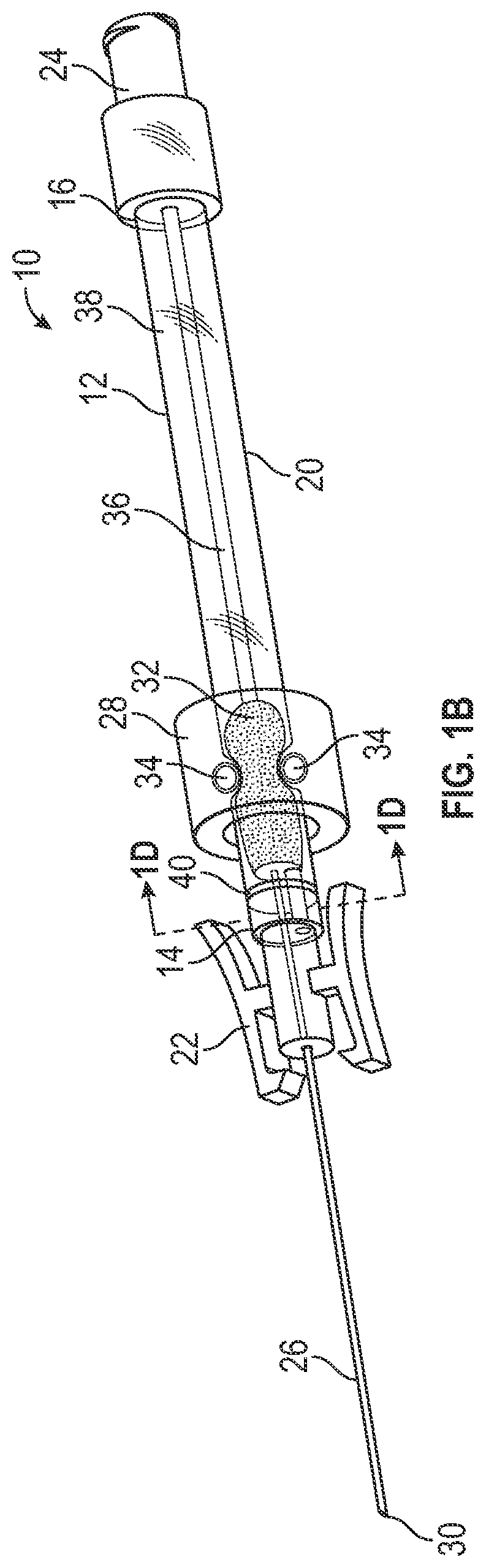 Patent US12128193 Figure 2 – Extension set with a patency instrument