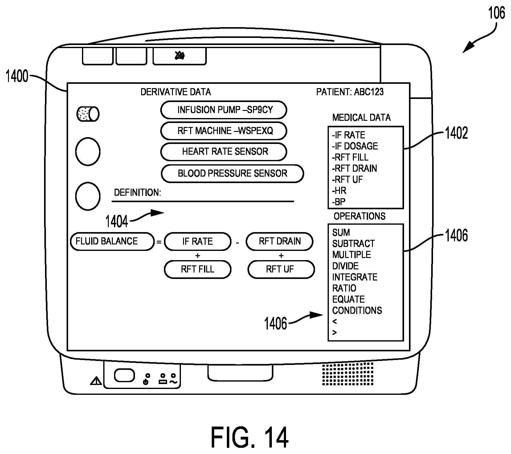 Patent US12128216 Figure 13 – Medical device data integration apparatus and methods