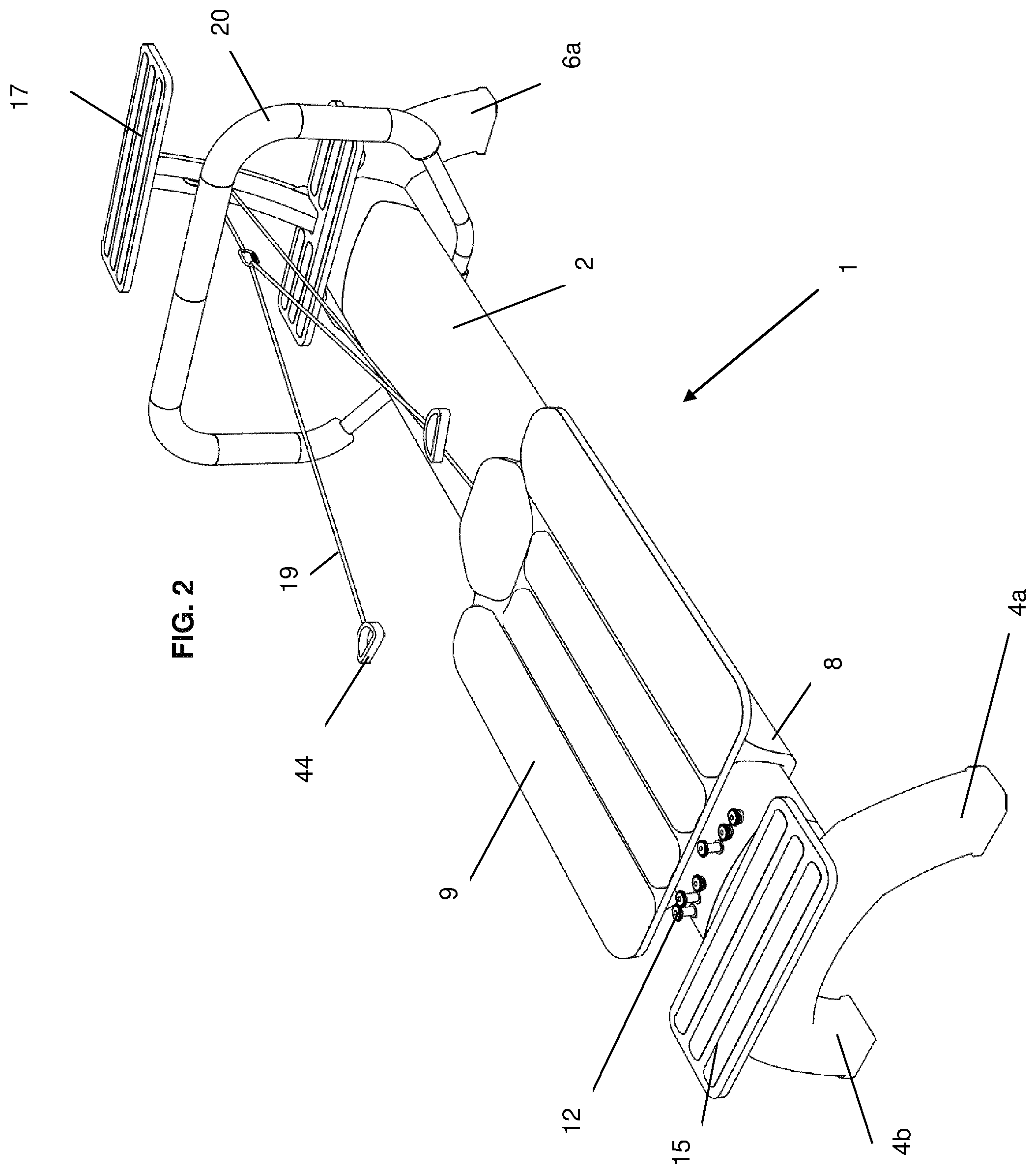 Patent US12128272 Figure 2 – Exercise machine