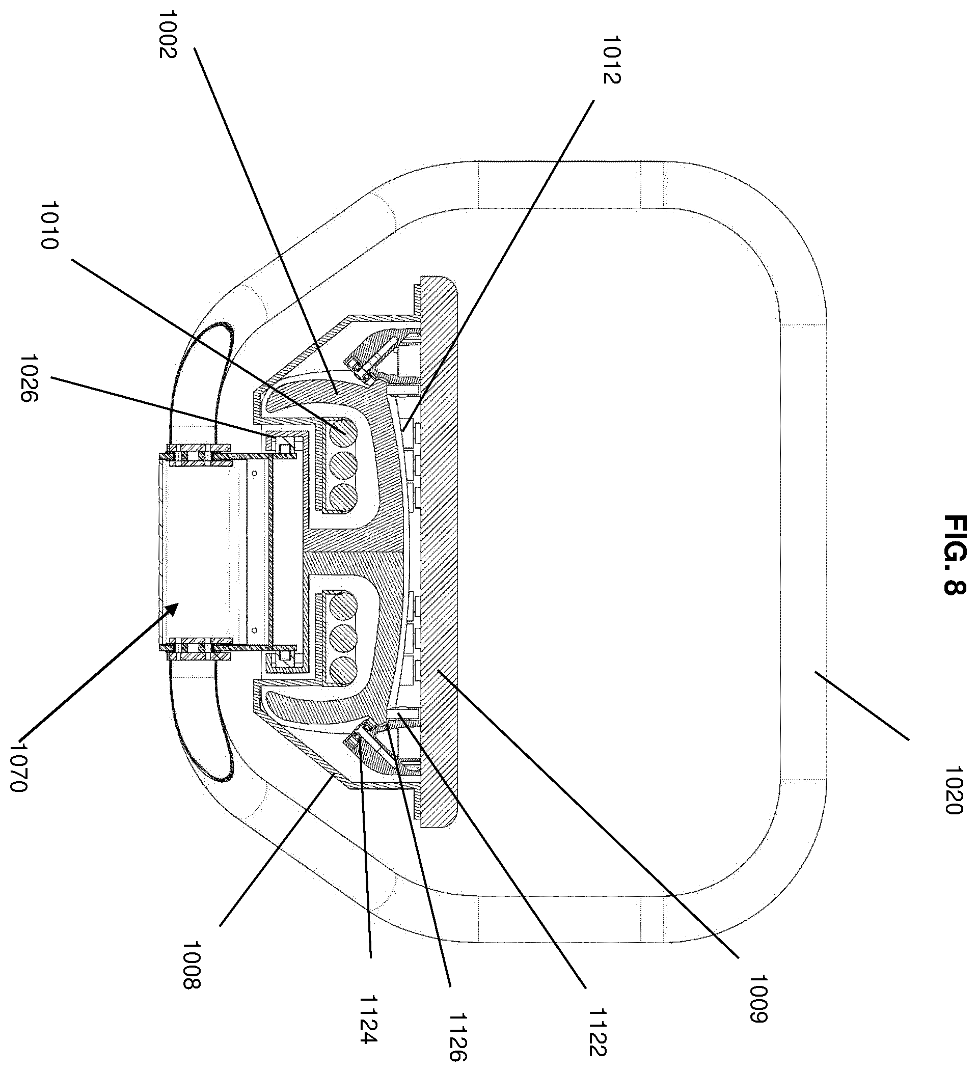Patent US12128272 Figure 8 – Exercise machine