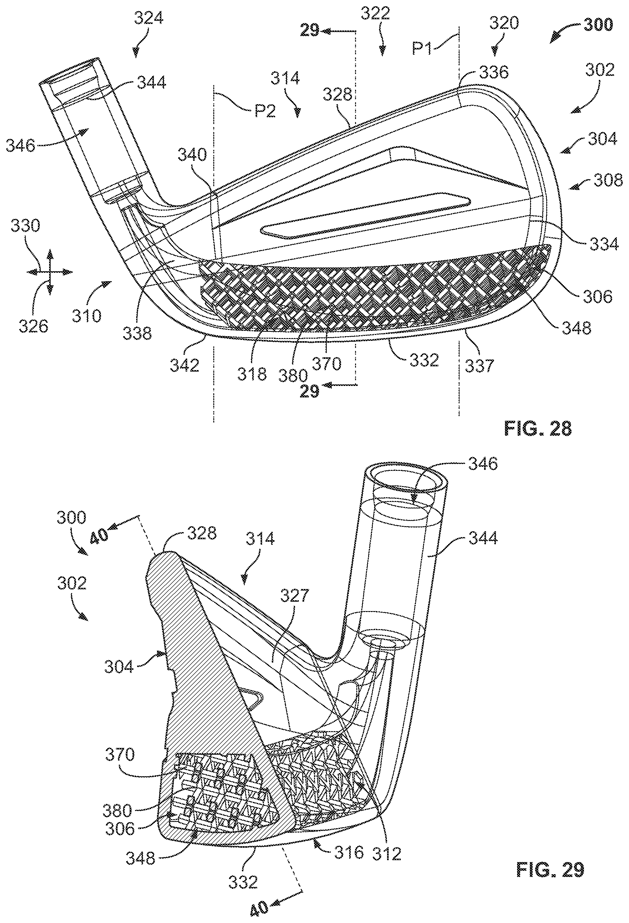 Patent US12128277 Figure 20 – Systems and methods for additive manufacturing of a golf club