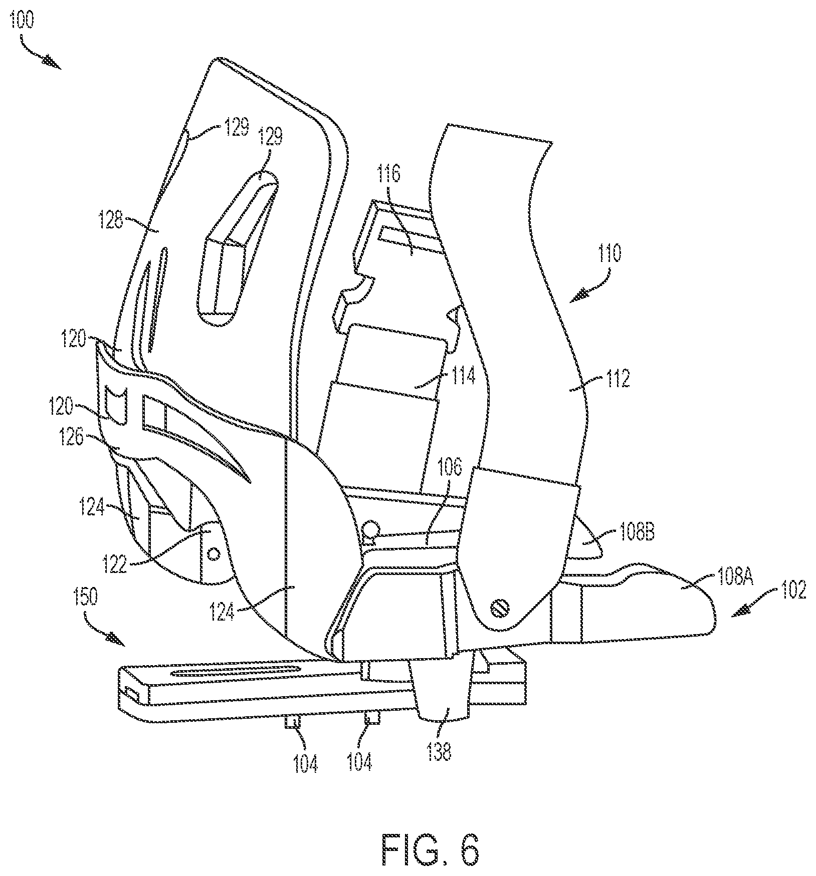 Patent US12128291 Figure 4 – Support and suspension assembly for a snow sports board