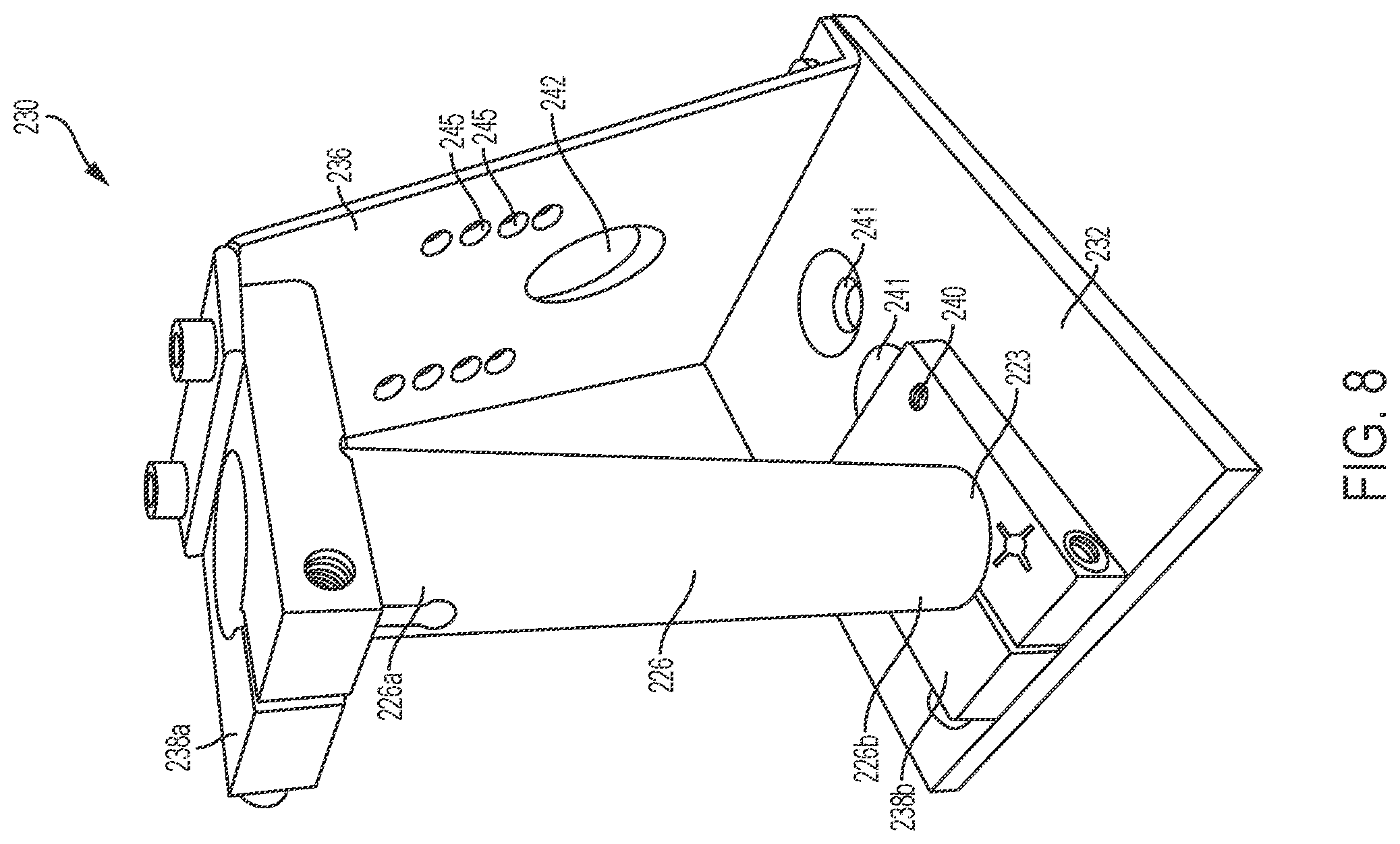 Patent US12128291 Figure 6 – Support and suspension assembly for a snow sports board
