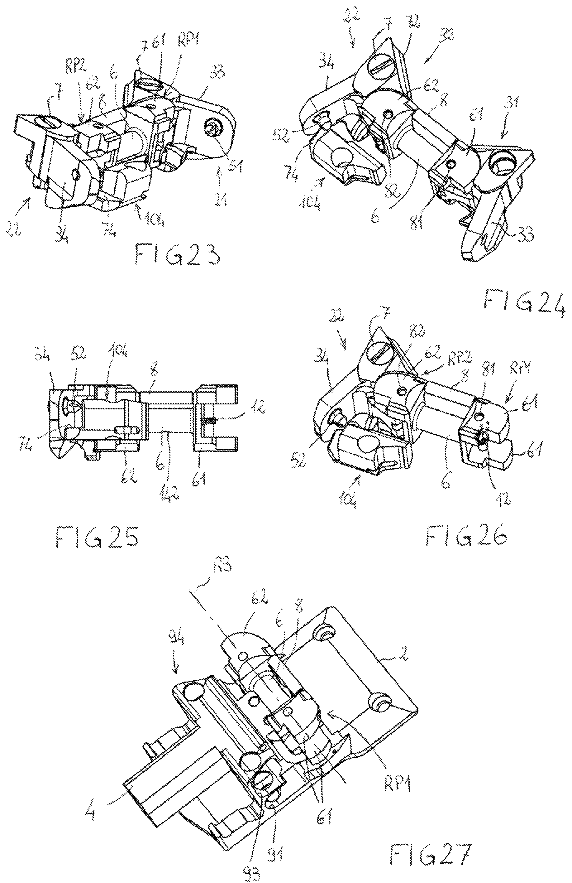 Patent US12128294 Figure 6 – Adapted toe-piece of a ski binding for also allowing walking uphill