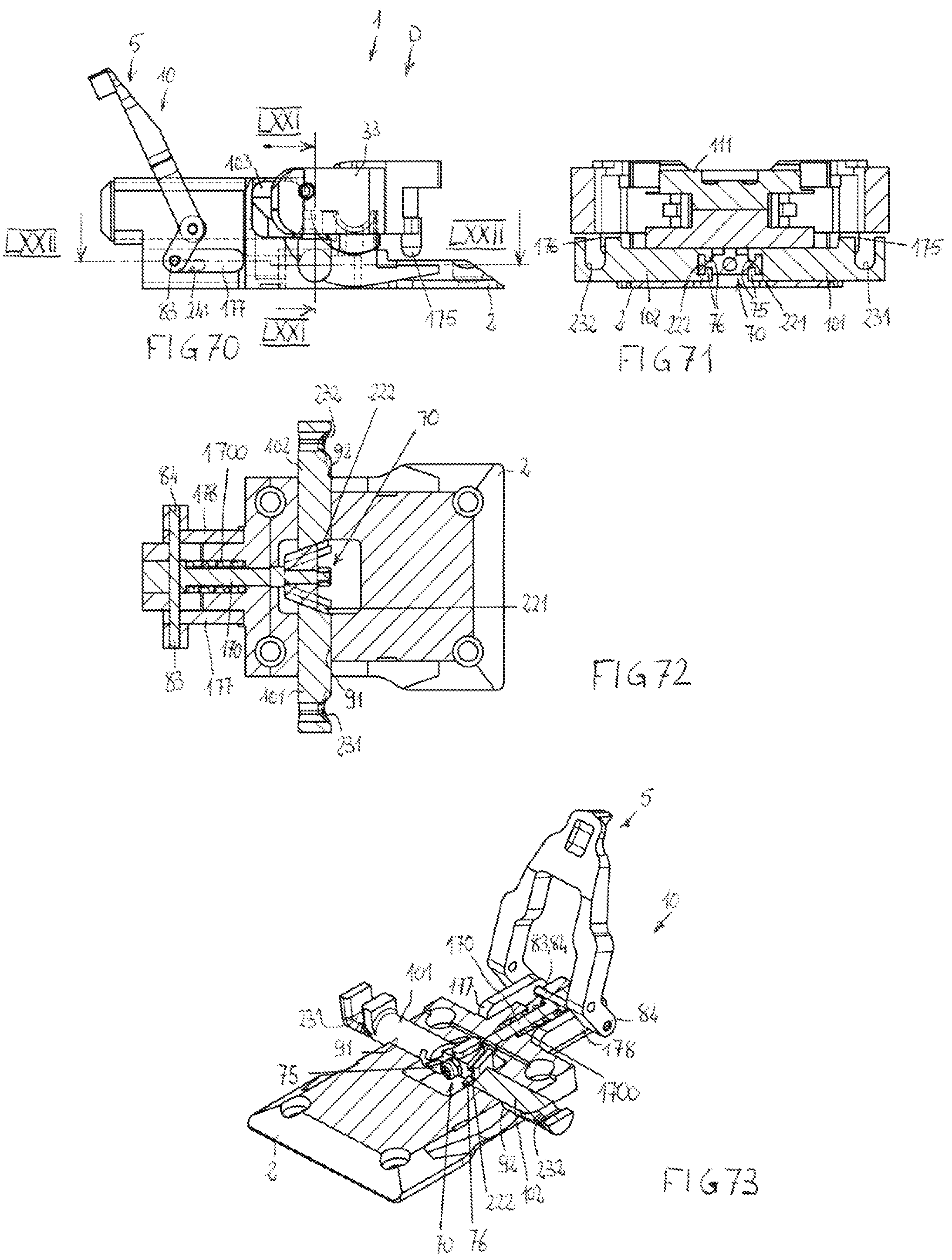 Patent US12128294 Figure 16 – Adapted toe-piece of a ski binding for also allowing walking uphill