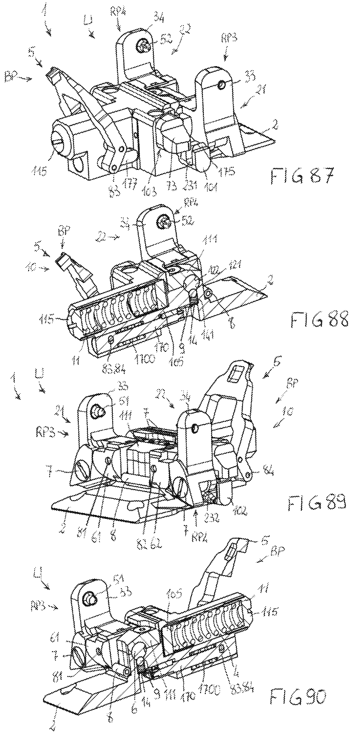 Patent US12128294 Figure 20 – Adapted toe-piece of a ski binding for also allowing walking uphill