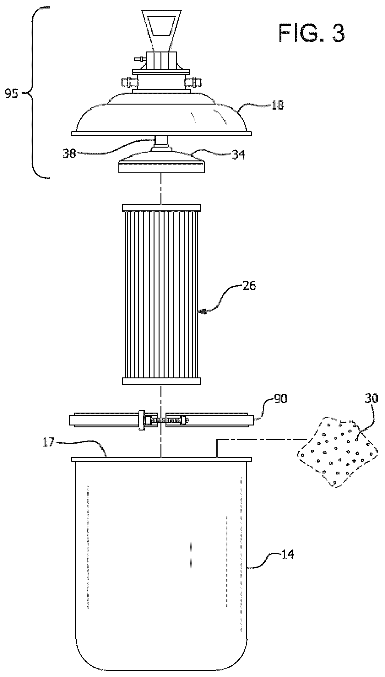 Patent US12128344 Figure 3 – Pool filter assembly