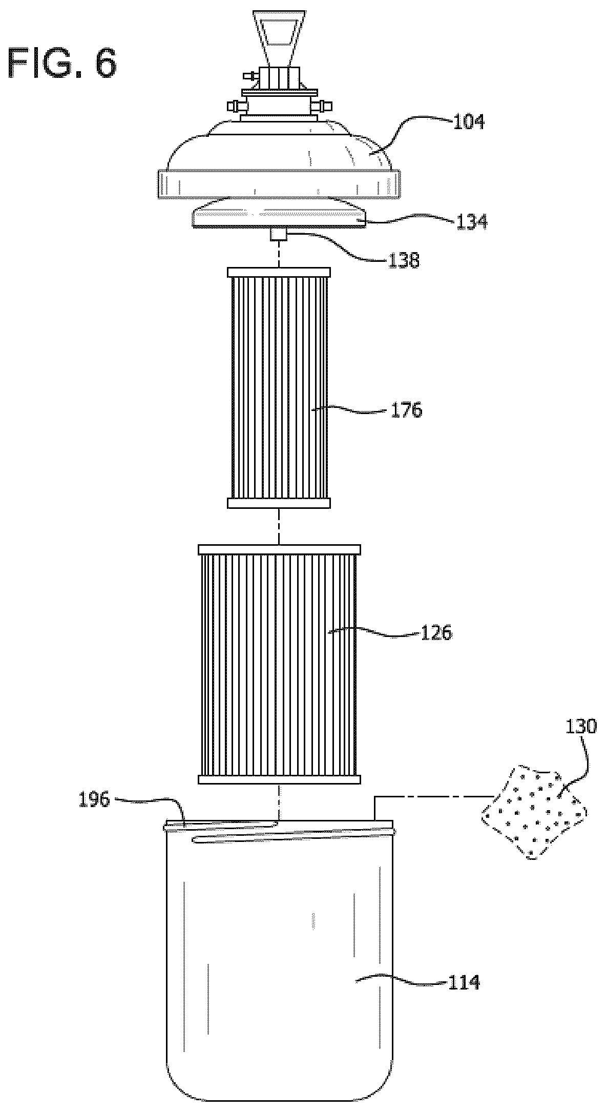 Patent US12128344 Figure 6 – Pool filter assembly