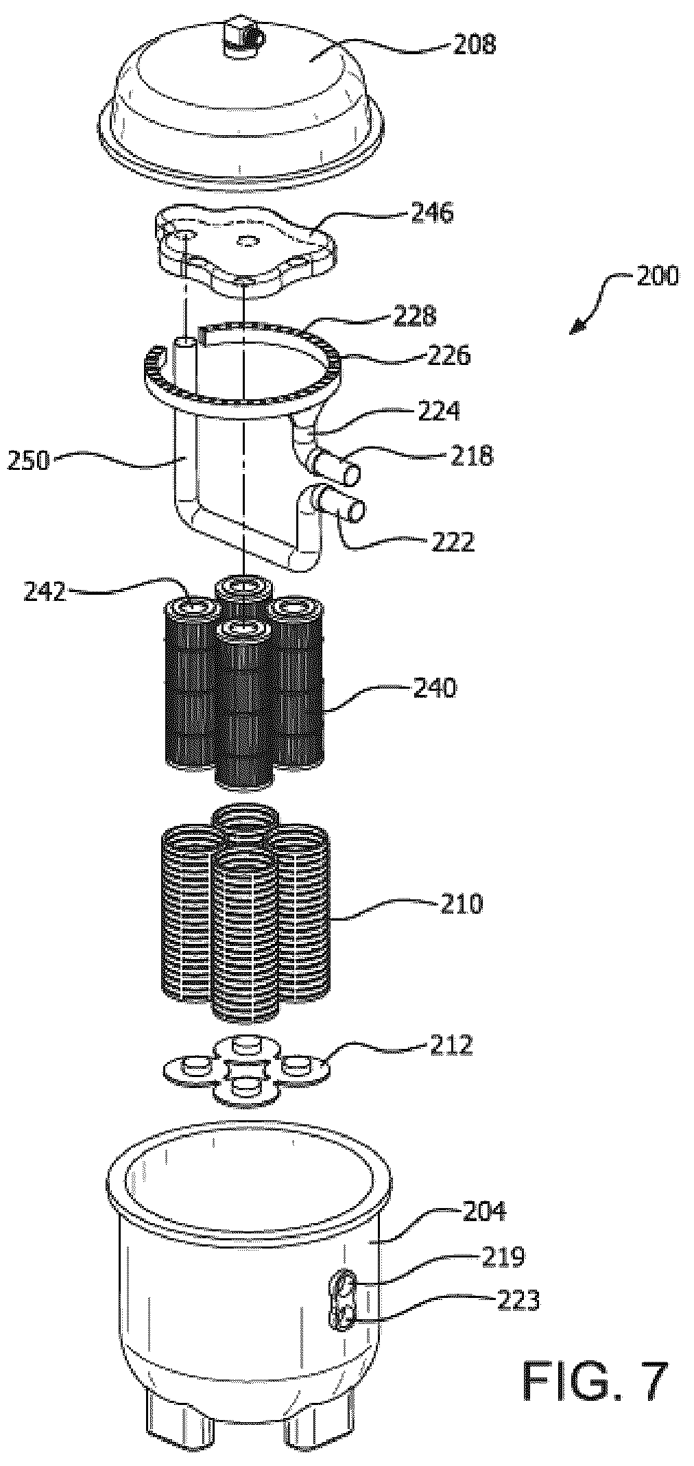 Patent US12128344 Figure 7 – Pool filter assembly