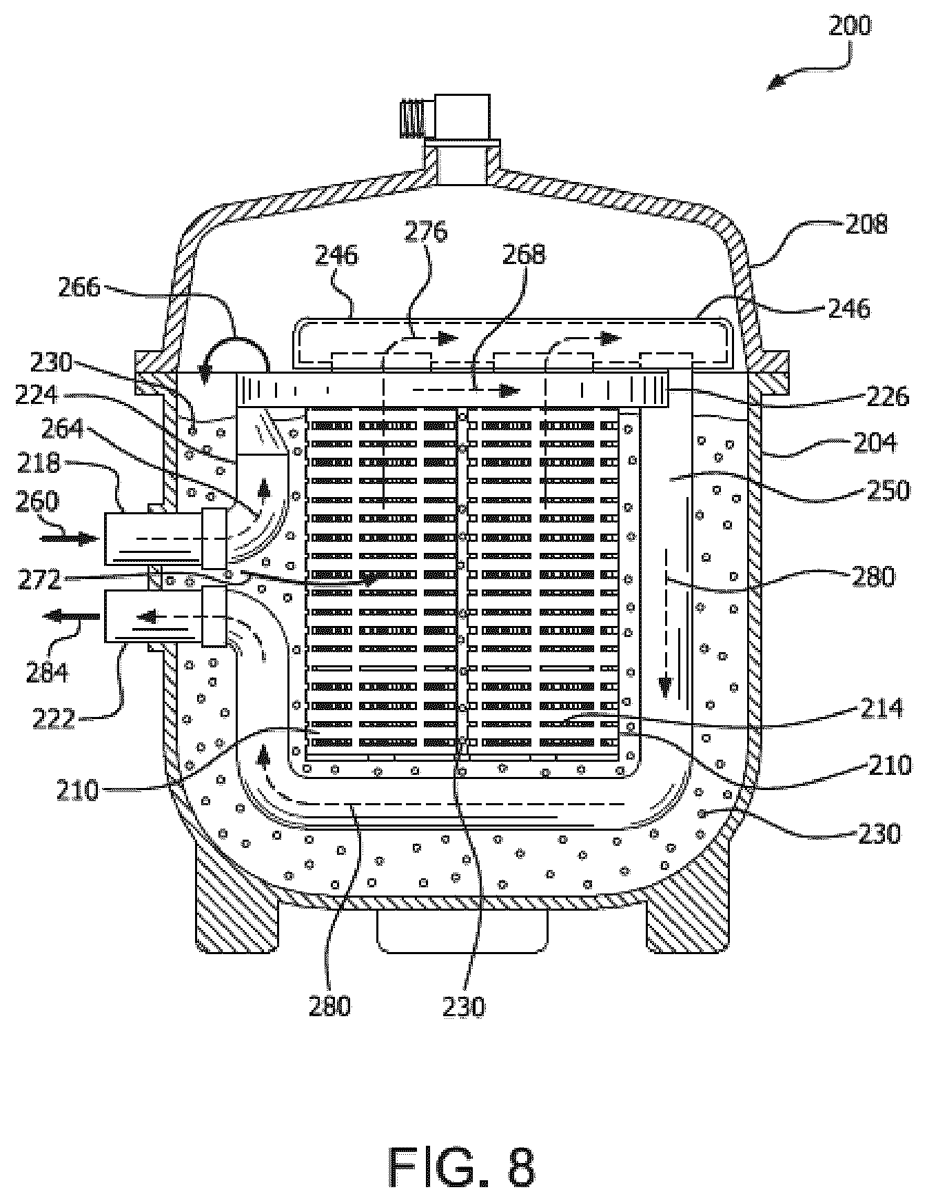 Patent US12128344 Figure 8 – Pool filter assembly