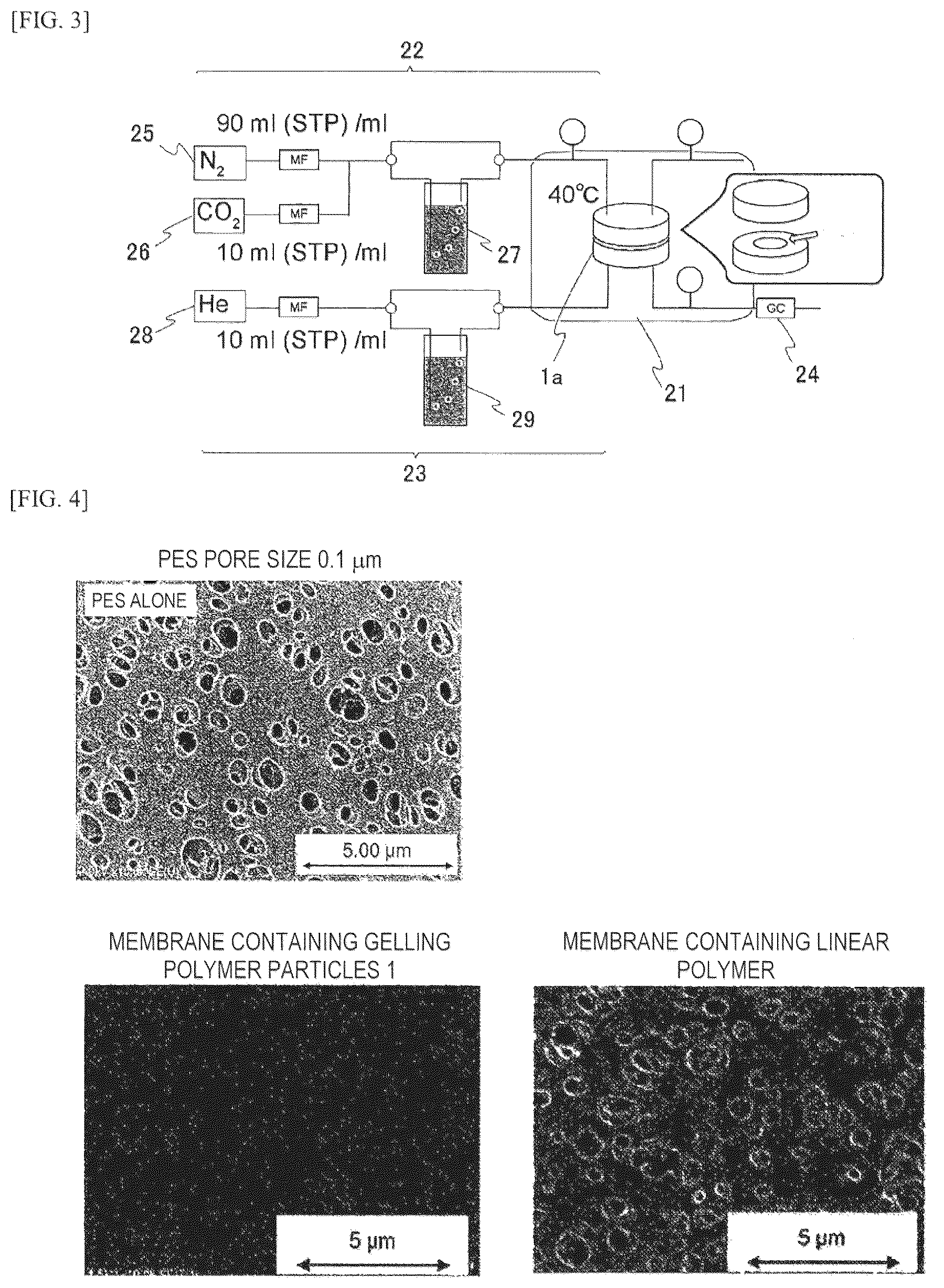 Patent US12128366 Figure 2 – Monolayer, composite, gas separation material, filter, gas separation device and method for manufacturing composite