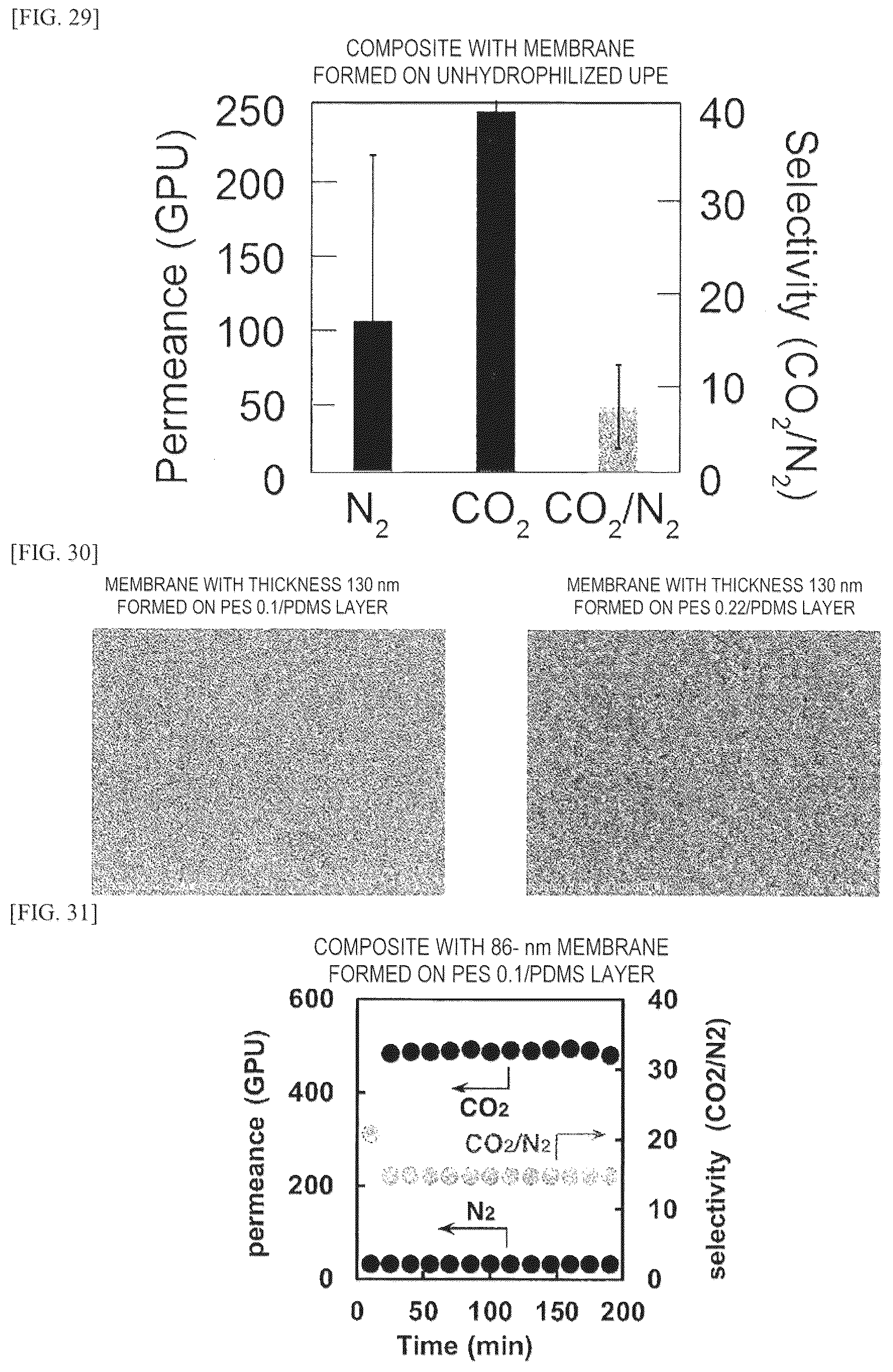 Patent US12128366 Figure 16 – Monolayer, composite, gas separation material, filter, gas separation device and method for manufacturing composite