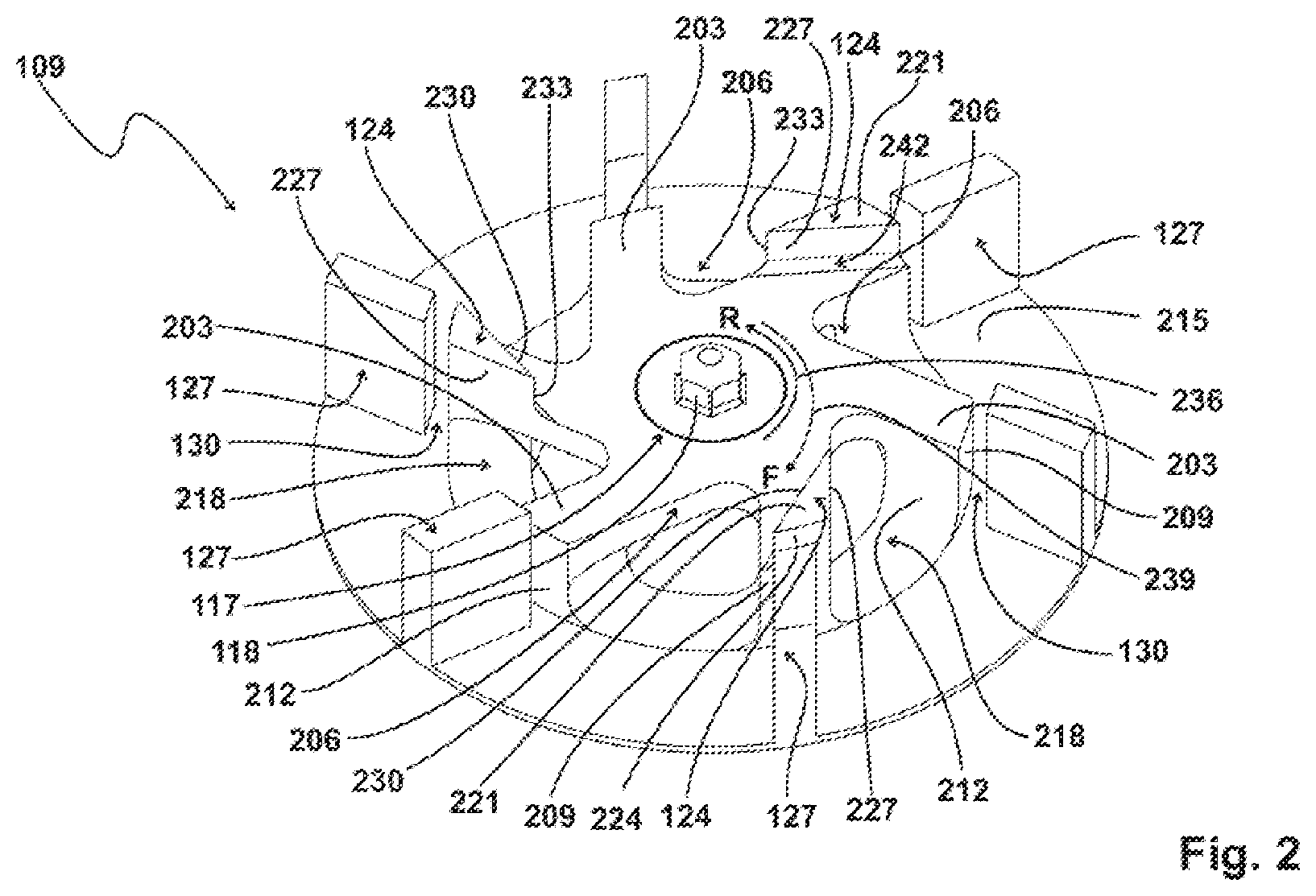 Patent US12128372 Figure 2 – Rotor for a device for mixing powder and liquid and device for mixing powder and liquid