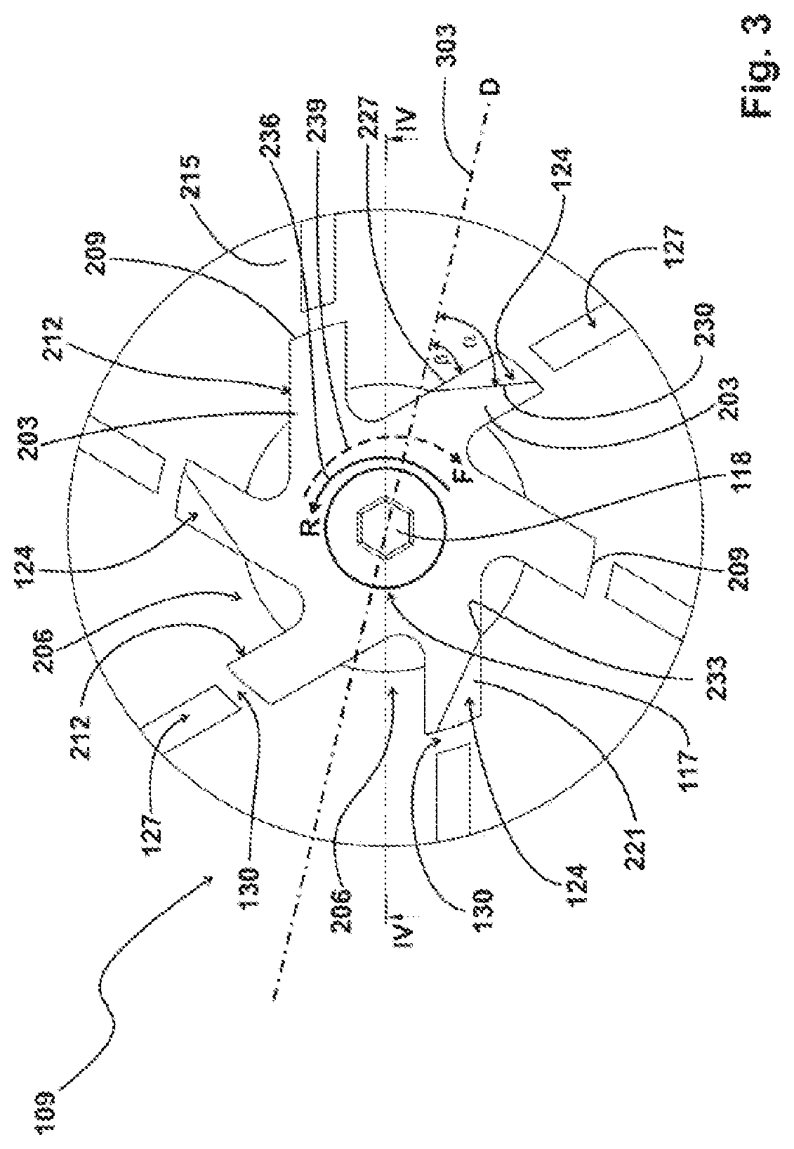 Patent US12128372 Figure 3 – Rotor for a device for mixing powder and liquid and device for mixing powder and liquid