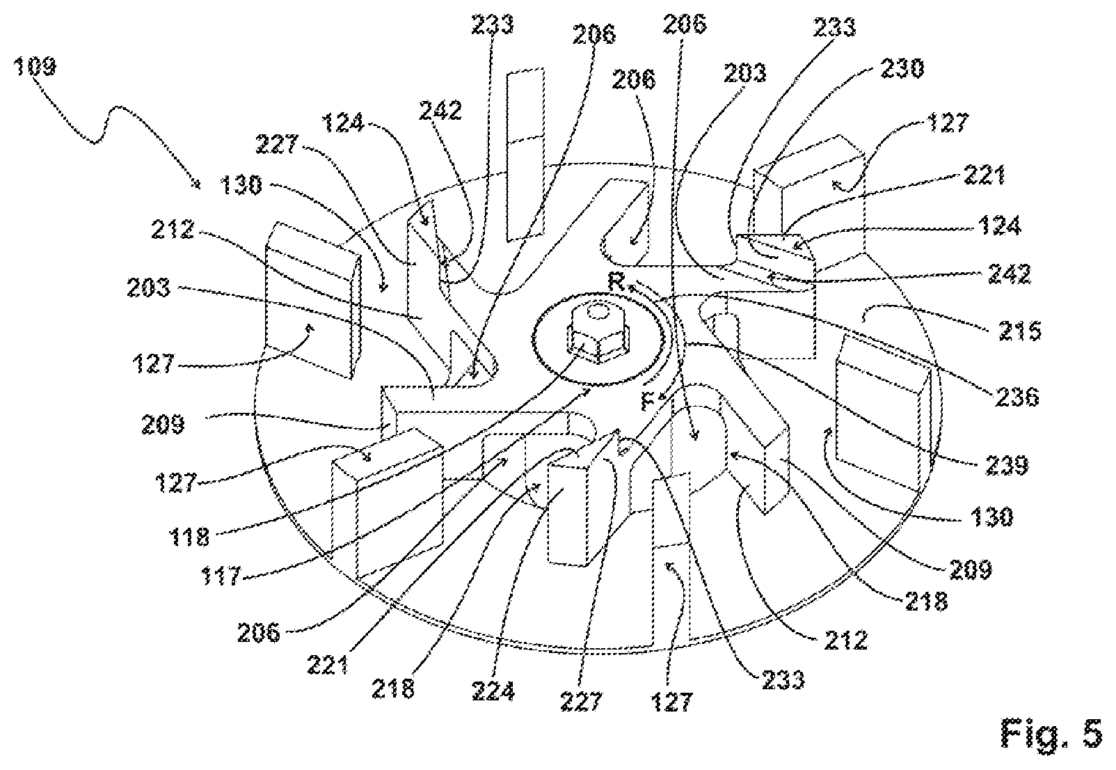 Patent US12128372 Figure 5 – Rotor for a device for mixing powder and liquid and device for mixing powder and liquid