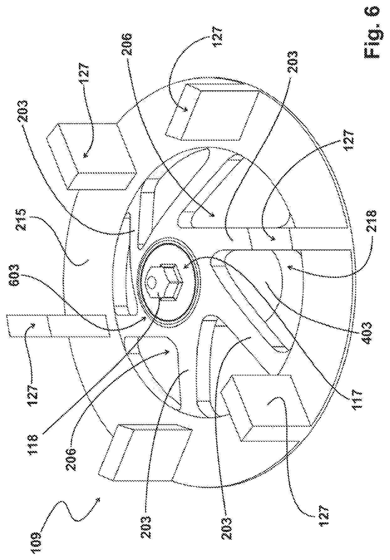 Patent US12128372 Figure 6 – Rotor for a device for mixing powder and liquid and device for mixing powder and liquid