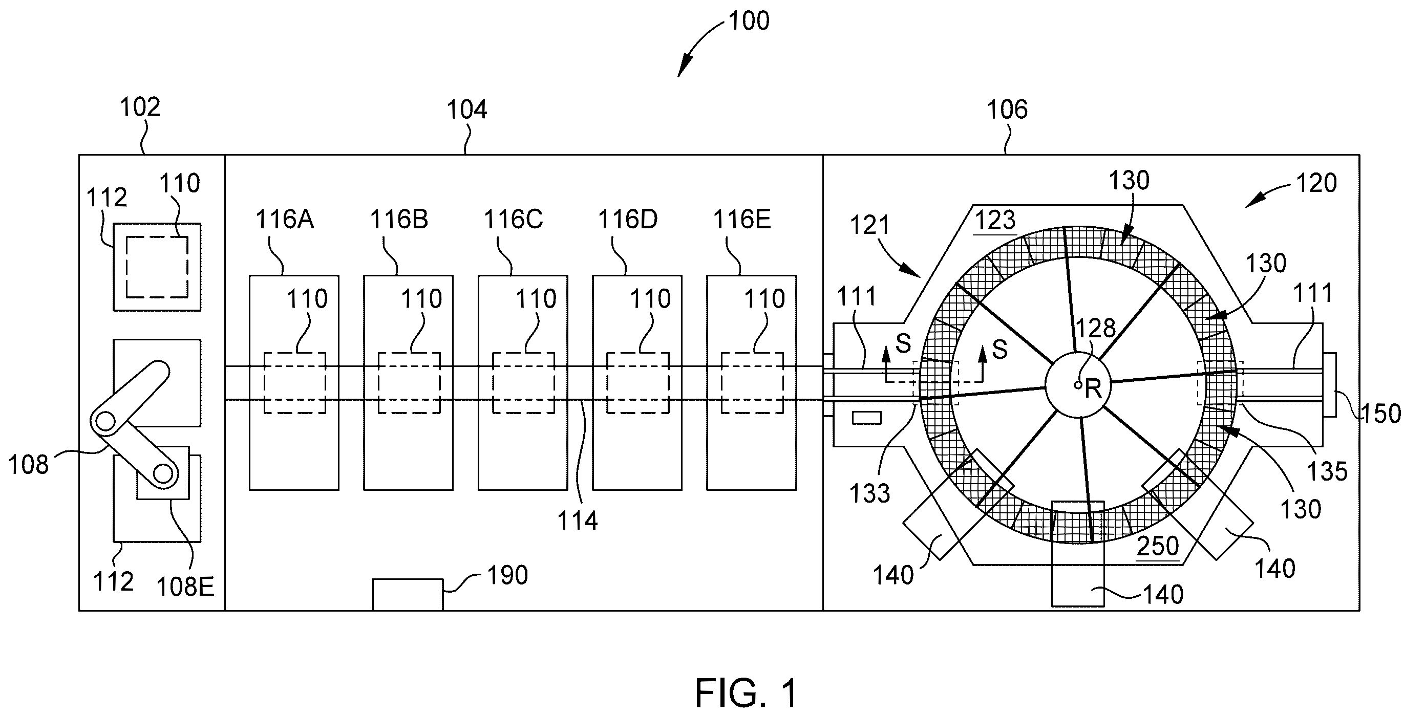 Patent US12128446 Figure 1 – High speed substrate sorter