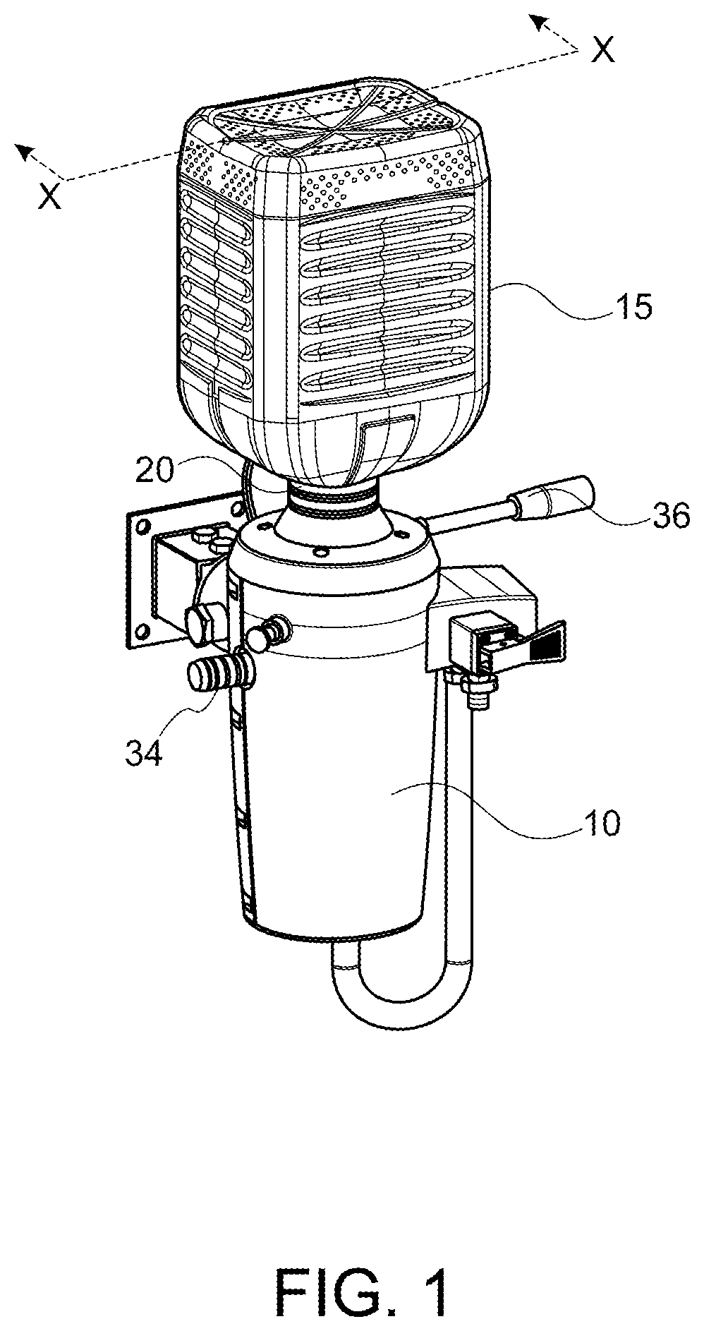 Patent US12128460 Figure 1 – Apparatus to direct flow of fluid
