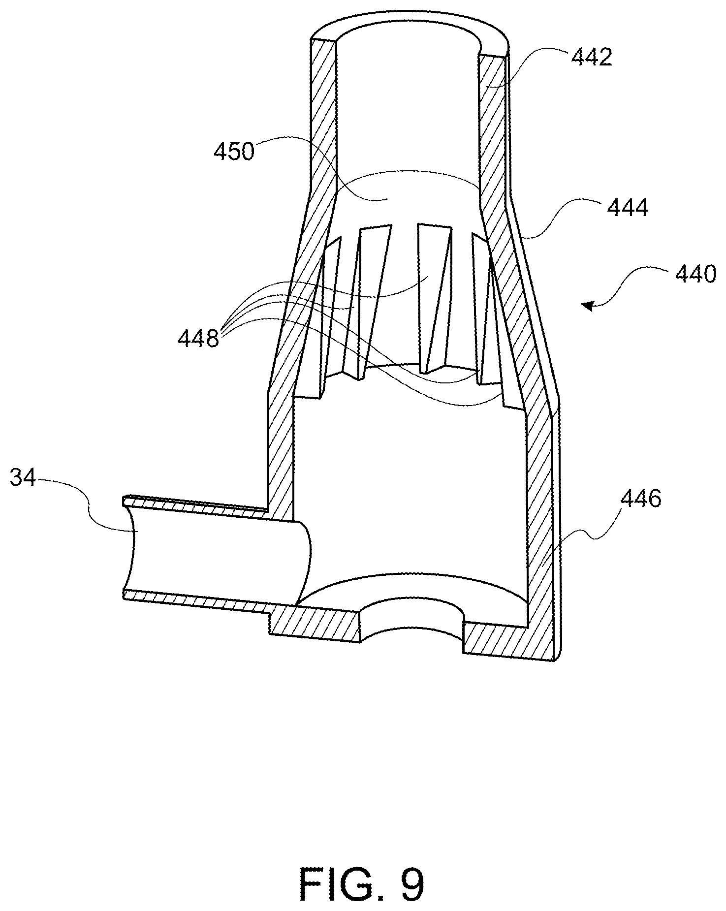 Patent US12128460 Figure 9 – Apparatus to direct flow of fluid