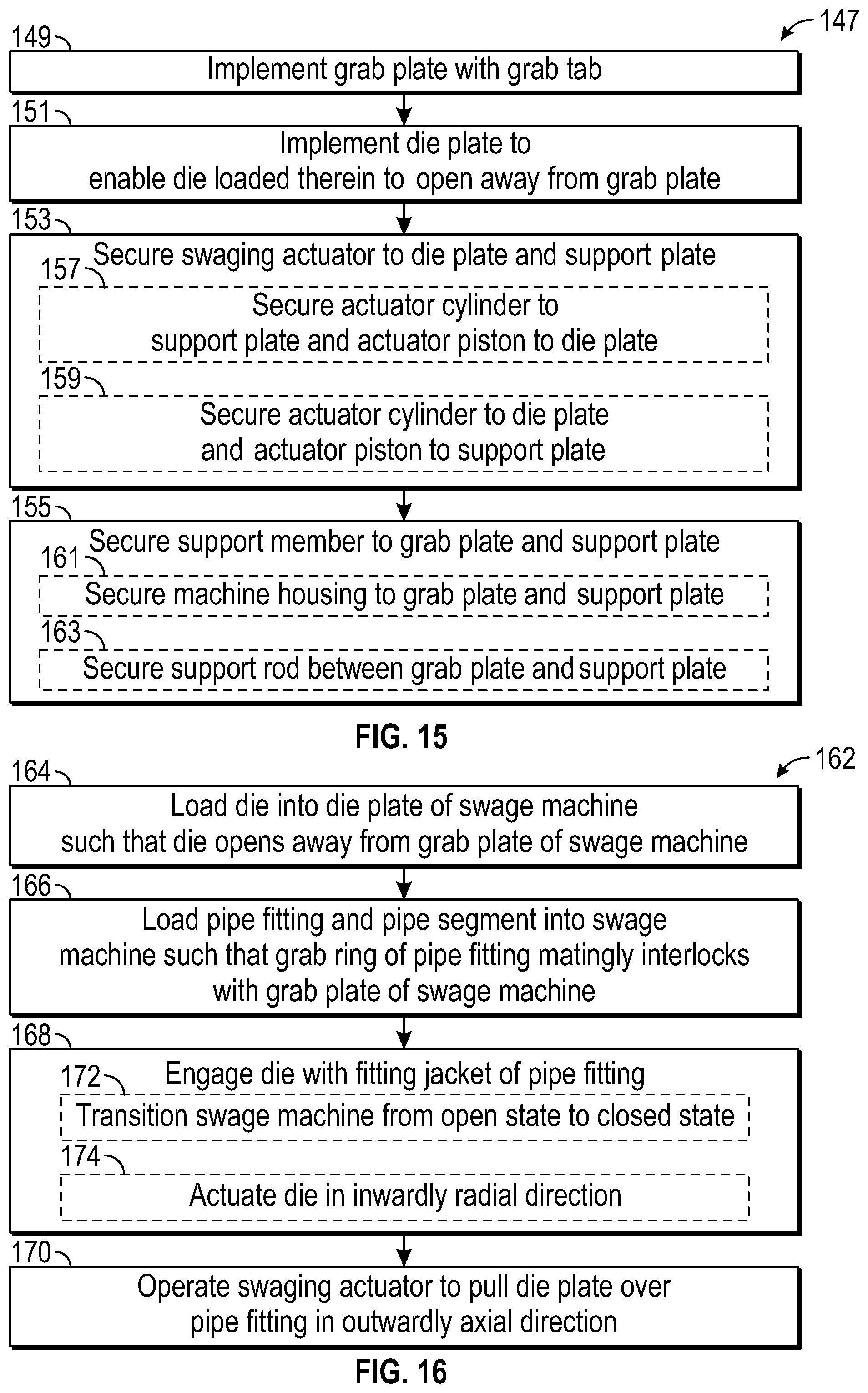 Patent US12128469 Figure 9 – Outward direction pipe fitting swage machine systems and methods
