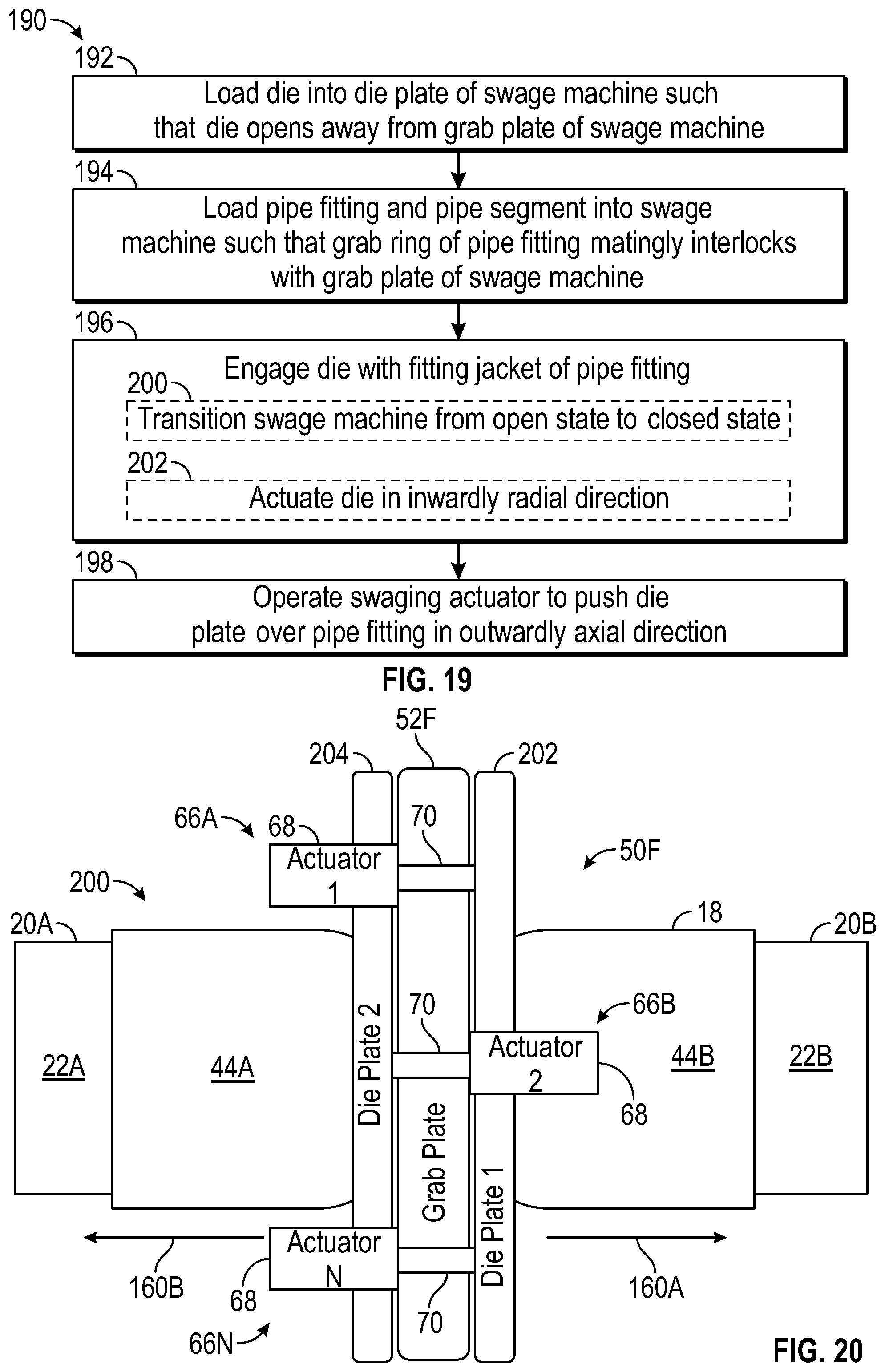 Patent US12128469 Figure 11 – Outward direction pipe fitting swage machine systems and methods