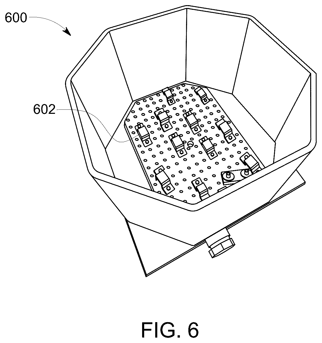 Patent US12128481 Figure 8 – Systems and methods for removing build material from additively manufactured parts