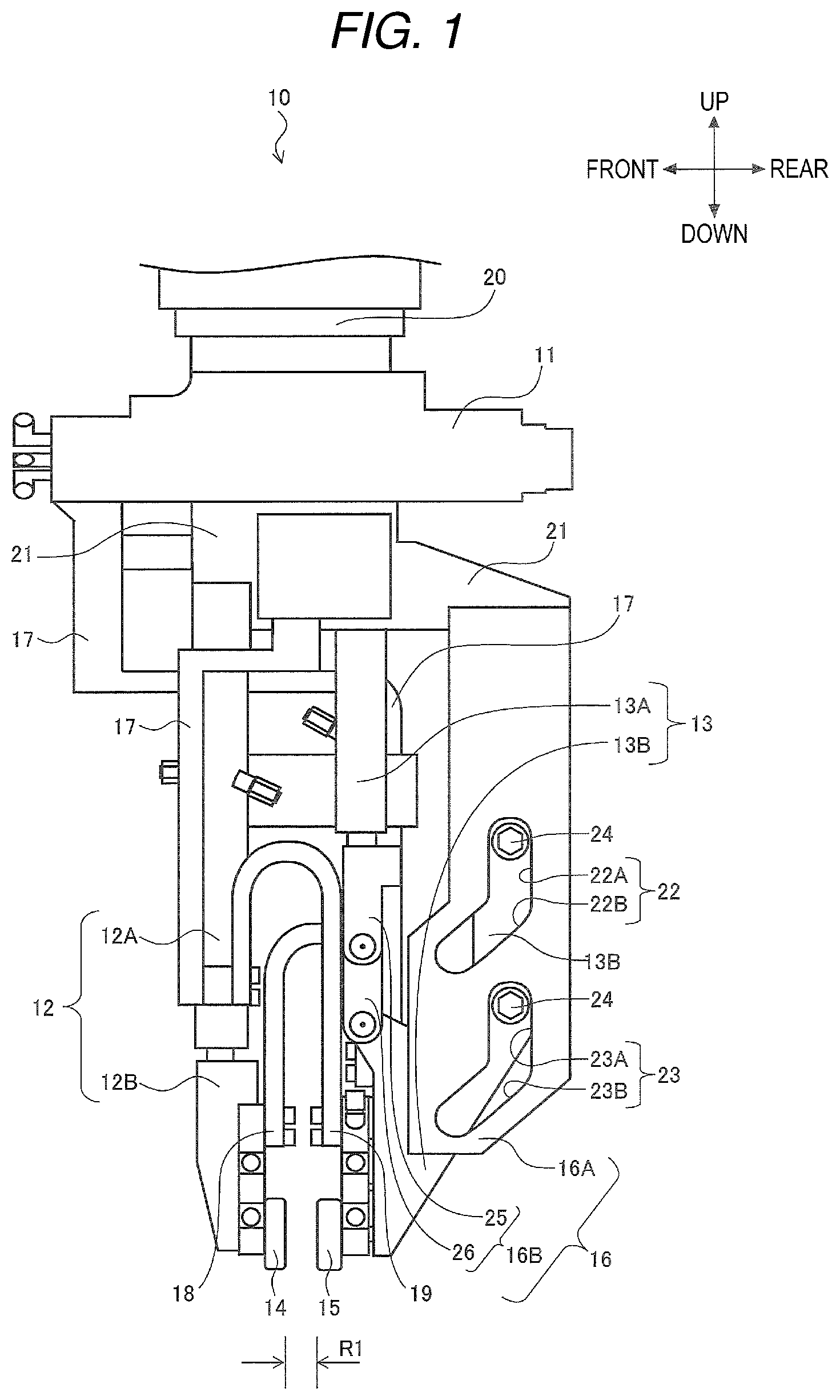 Patent US12128495 Figure 1 – Welding gun and welding method
