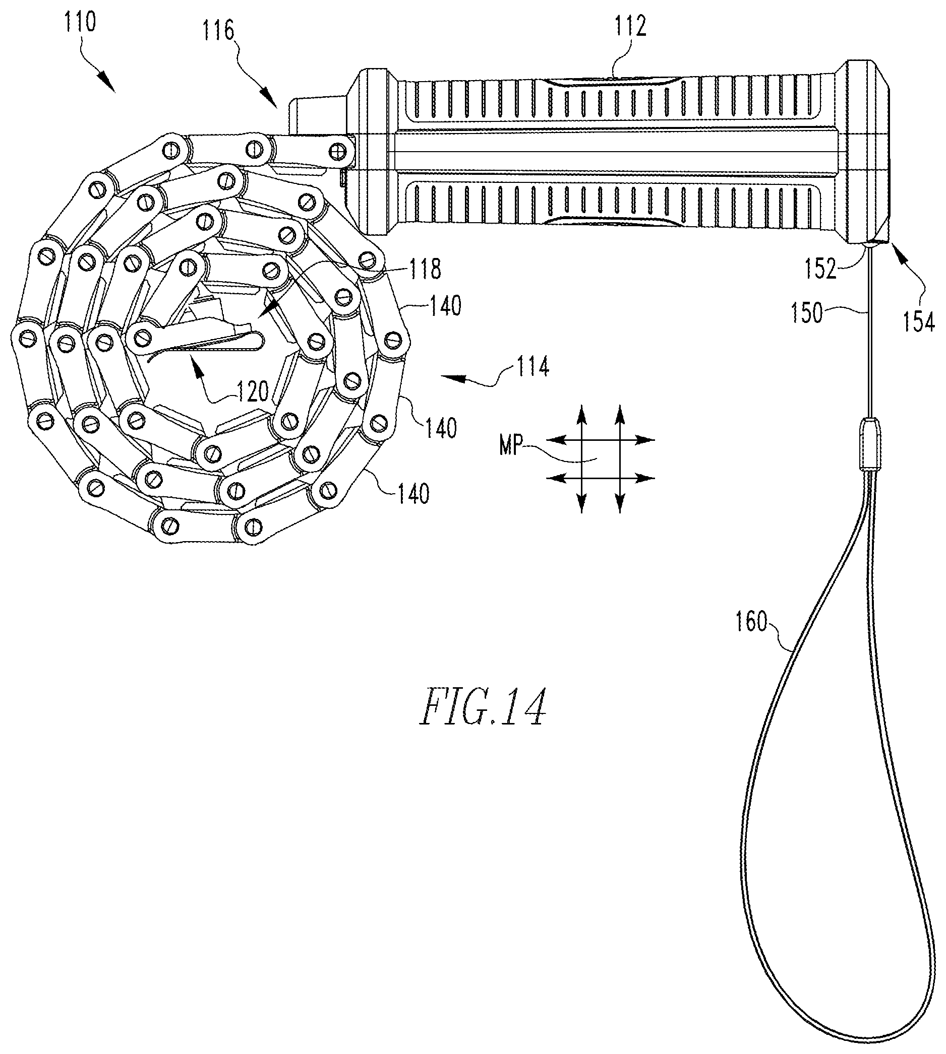 Patent US12128511 Figure 8 – Apparatus and method for positioning a safety strap