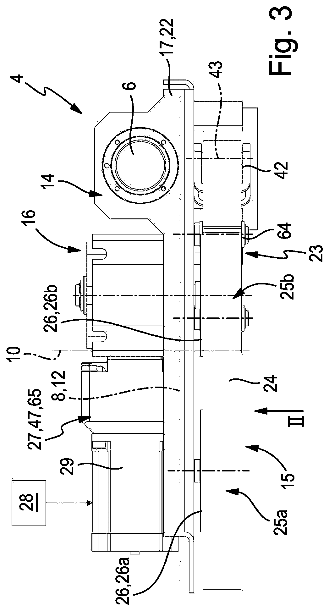 Patent US12128549 Figure 3 – Handling device for repositioning objects