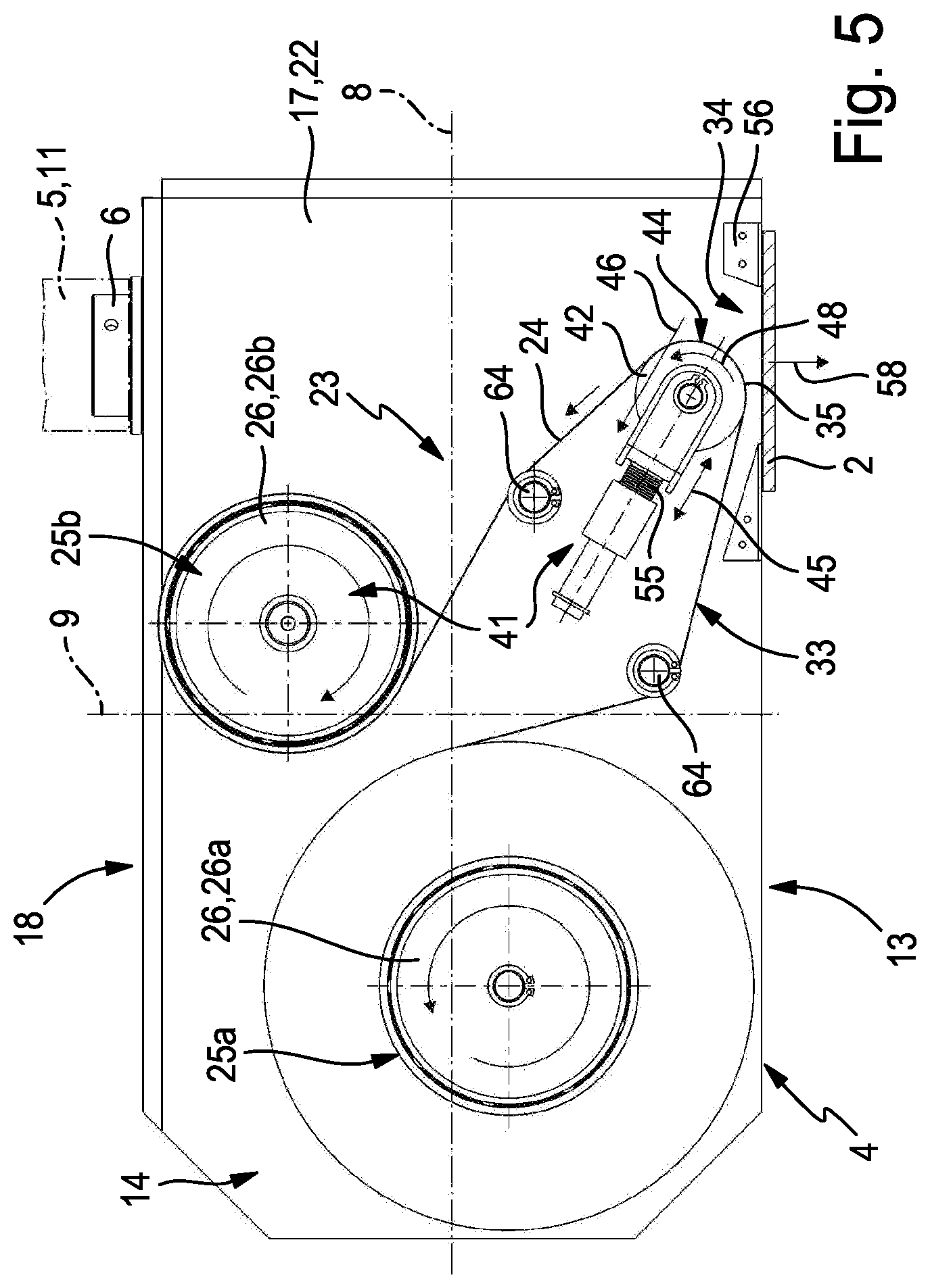 Patent US12128549 Figure 5 – Handling device for repositioning objects