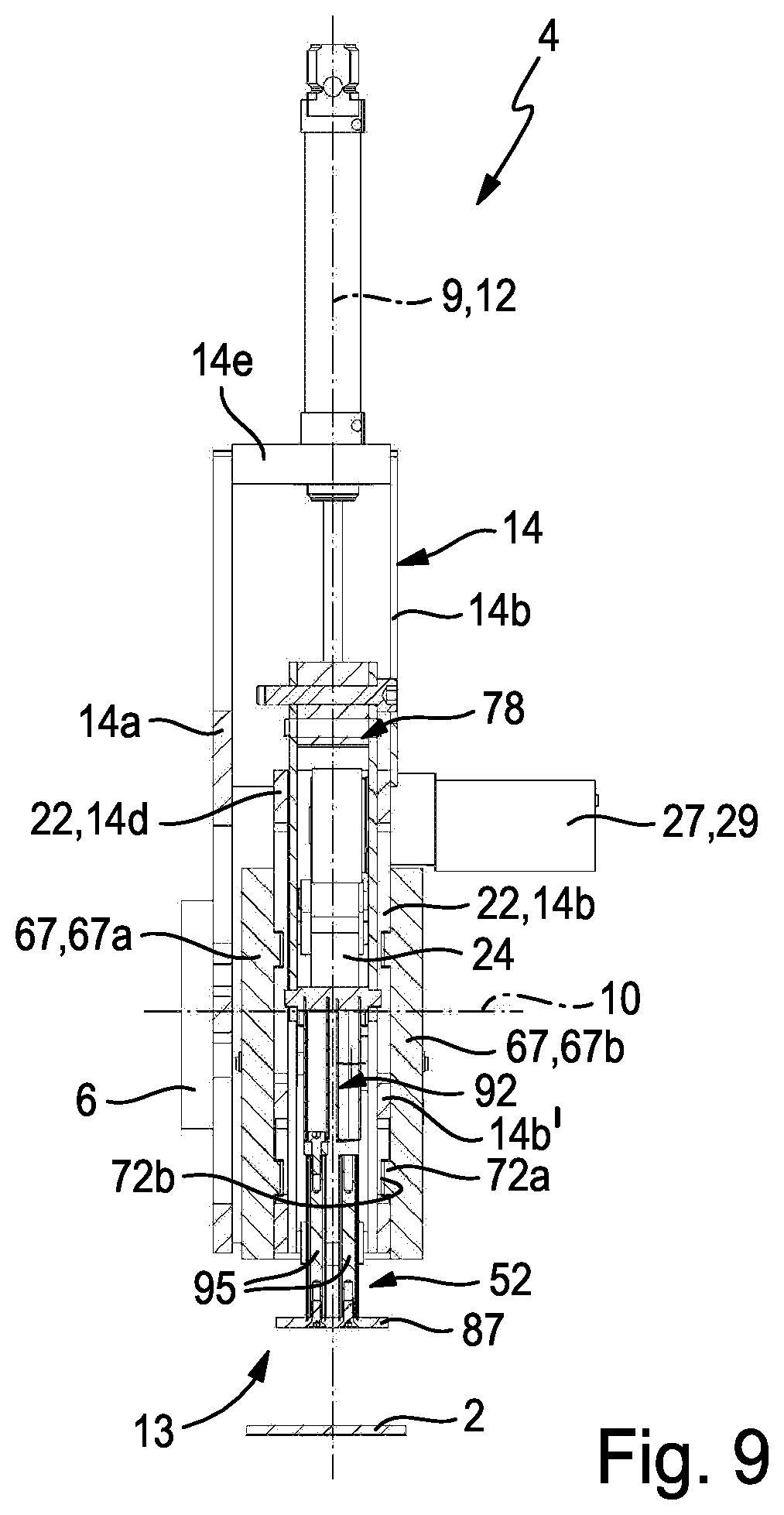 Patent US12128549 Figure 9 – Handling device for repositioning objects