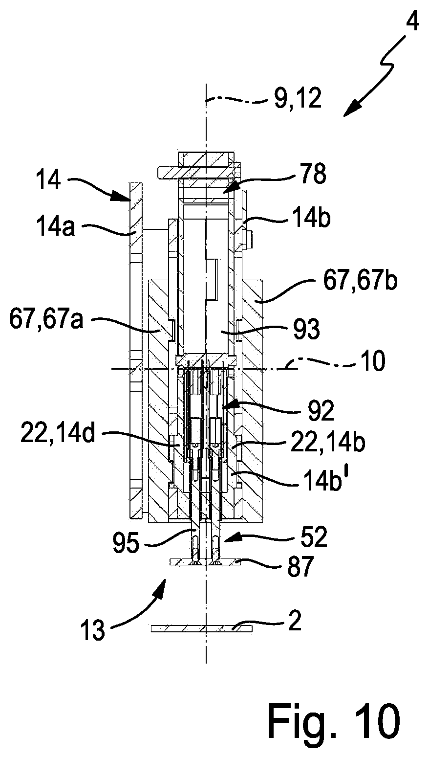 Patent US12128549 Figure 10 – Handling device for repositioning objects