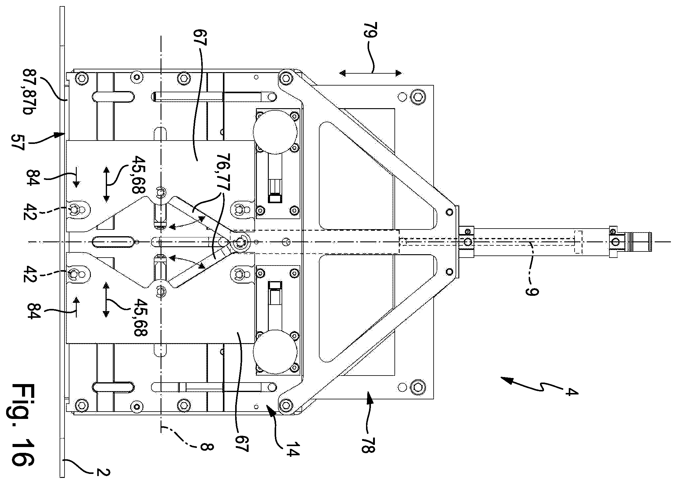 Patent US12128549 Figure 16 – Handling device for repositioning objects
