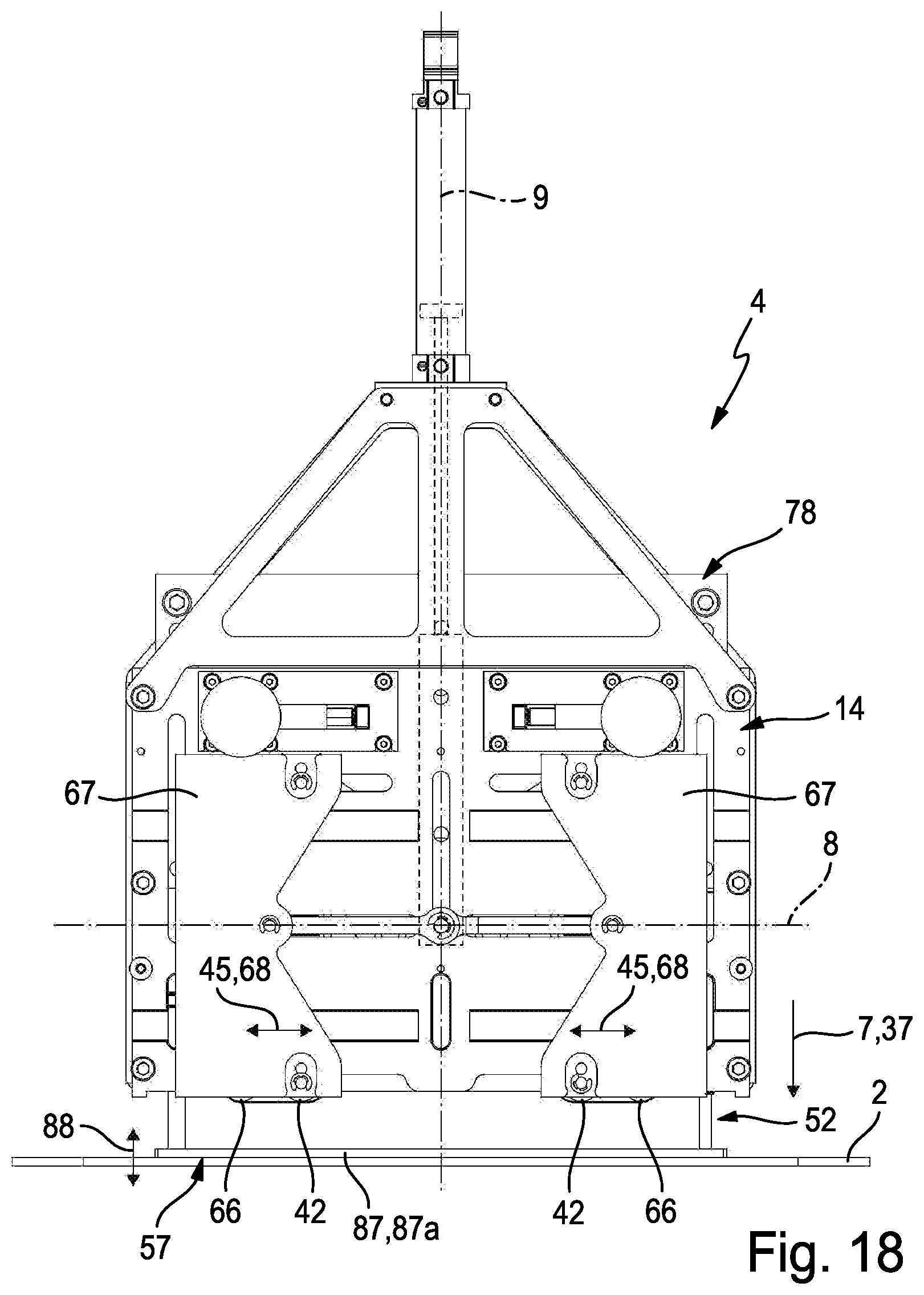 Patent US12128549 Figure 18 – Handling device for repositioning objects