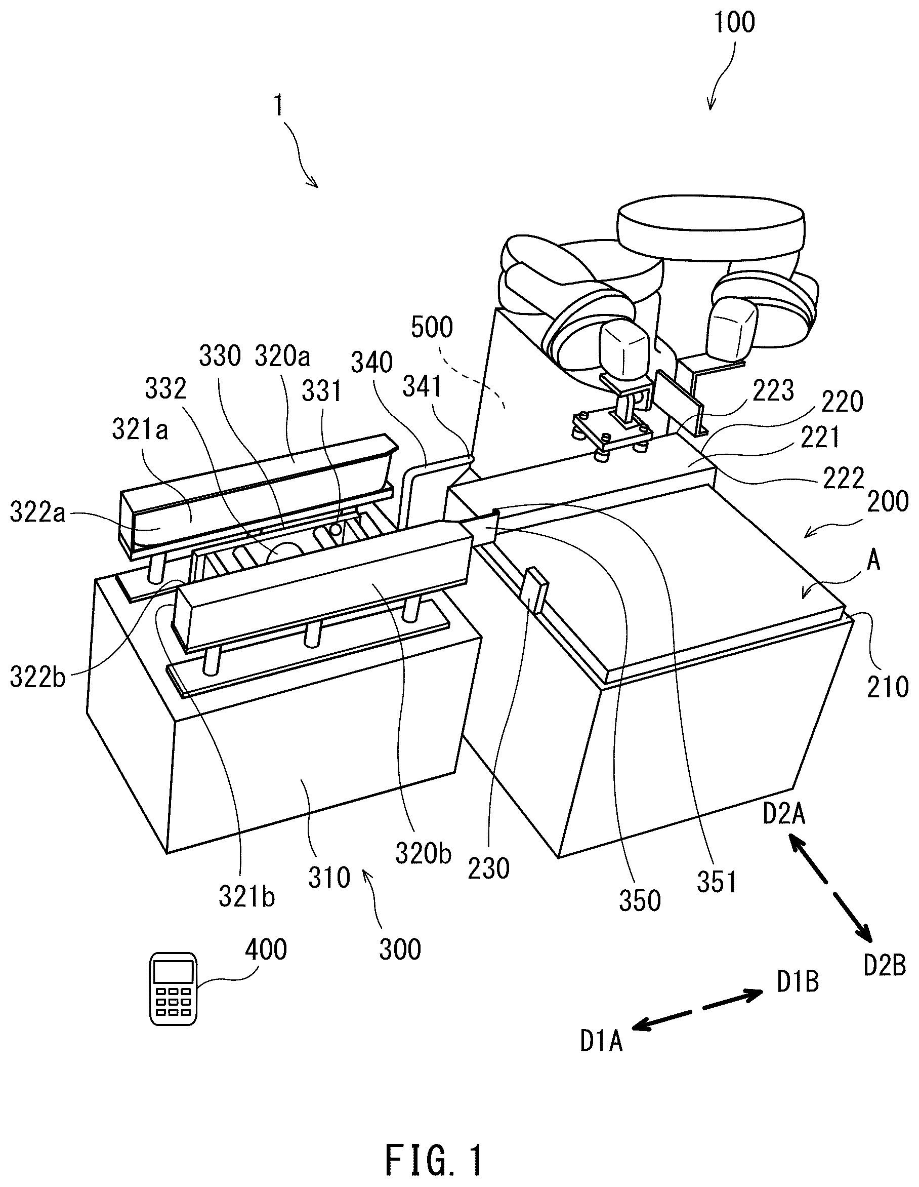 Patent US12128556 Figure 1 – Robot system