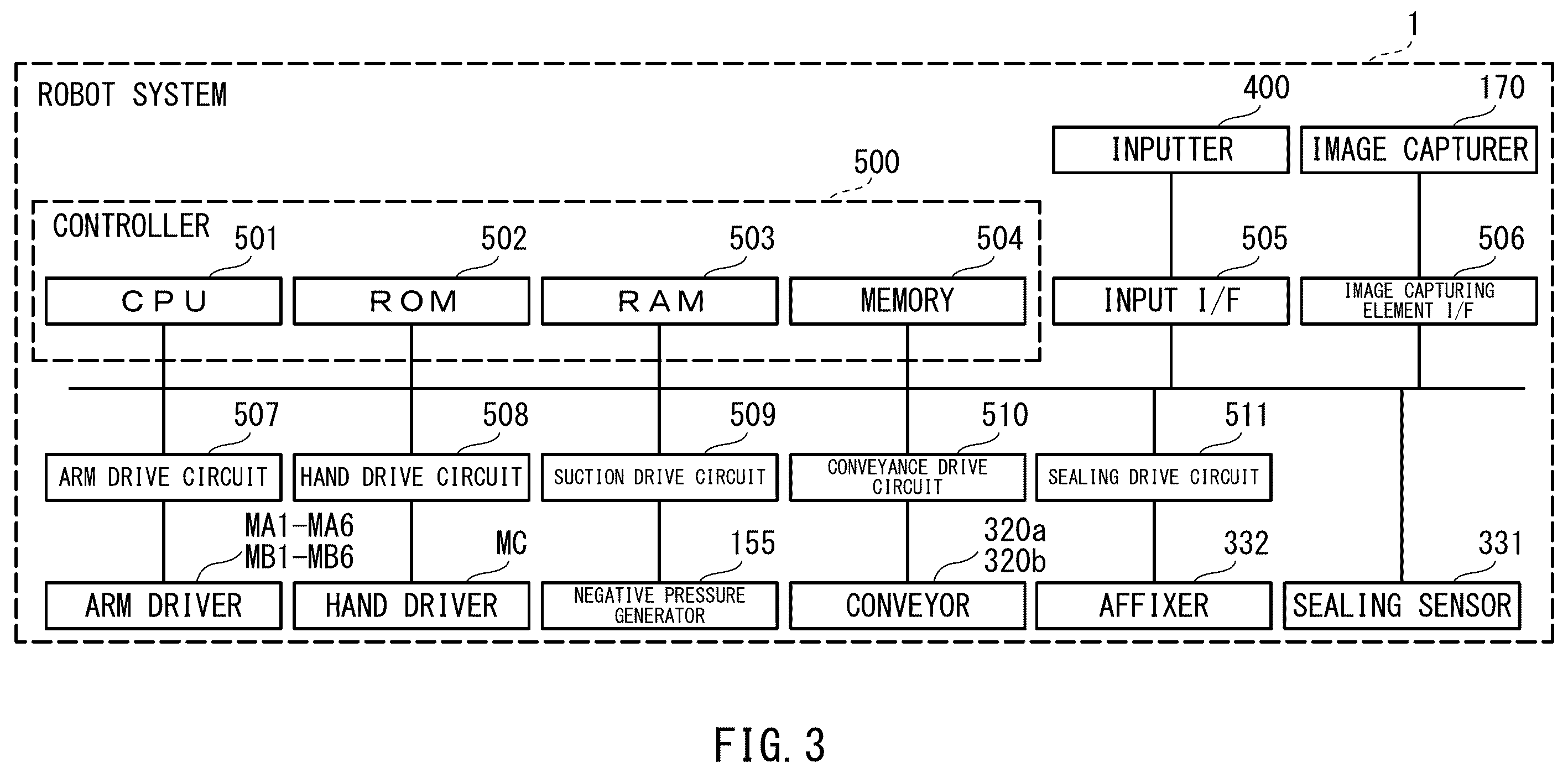 Patent US12128556 Figure 3 – Robot system