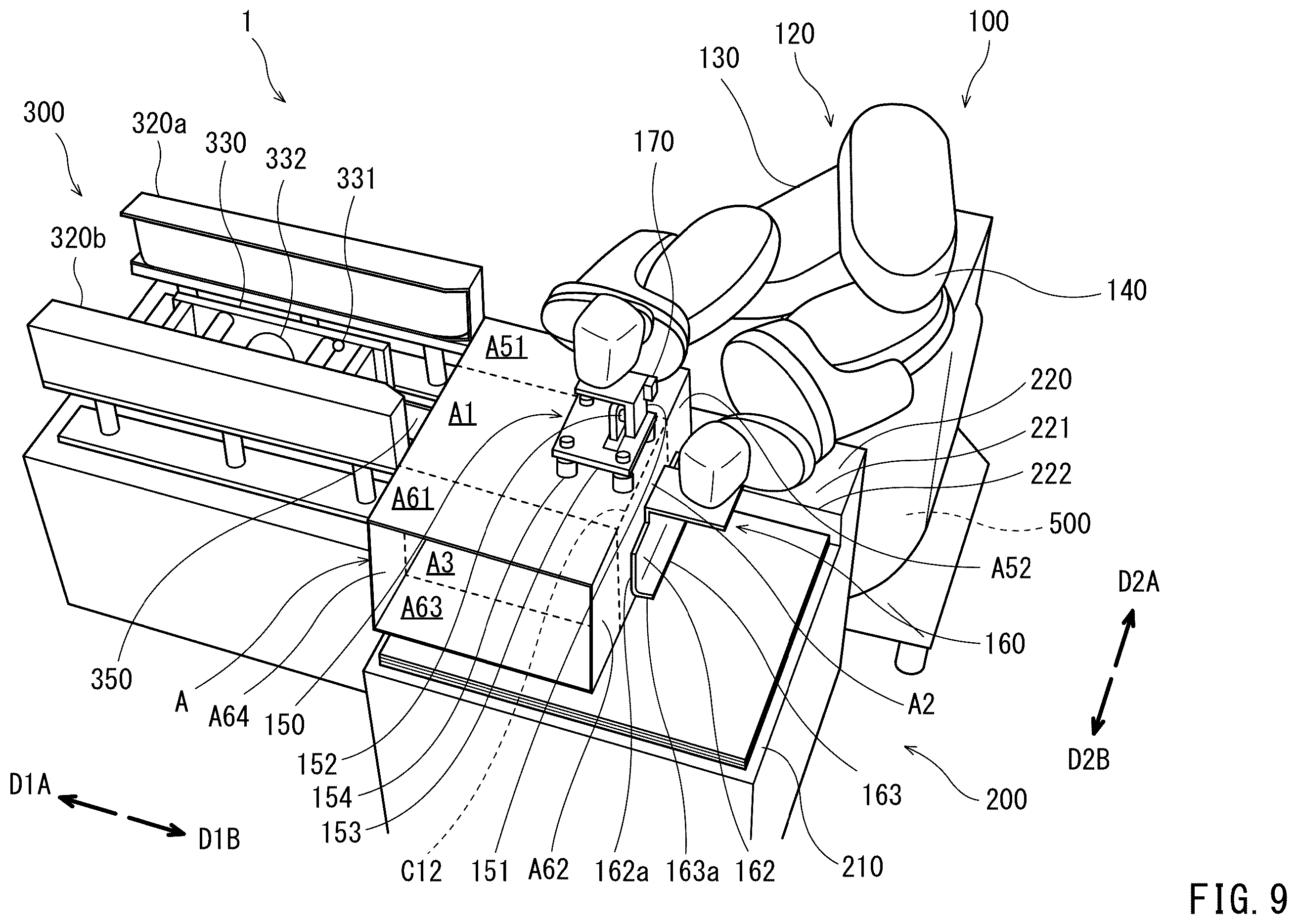 Patent US12128556 Figure 9 – Robot system