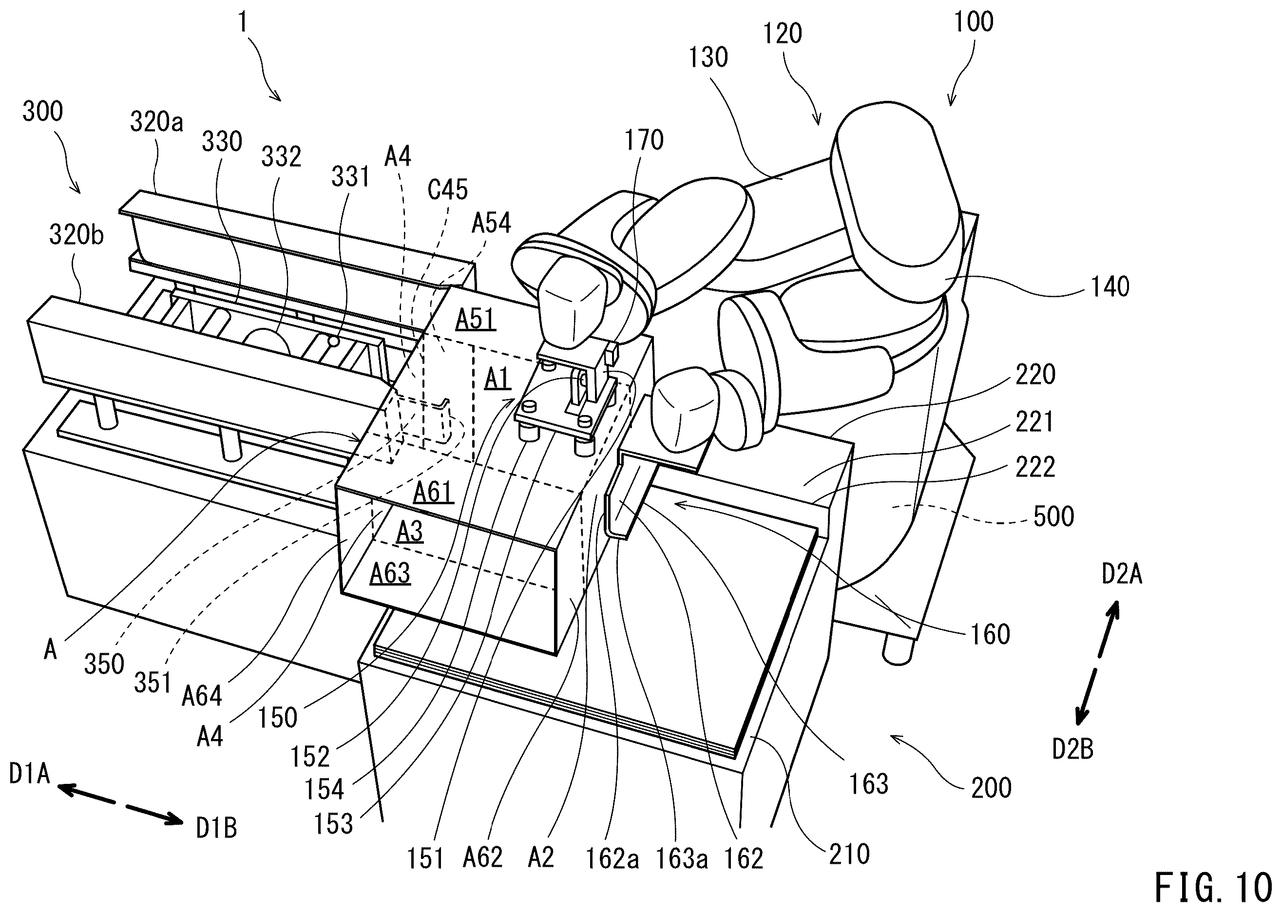Patent US12128556 Figure 10 – Robot system